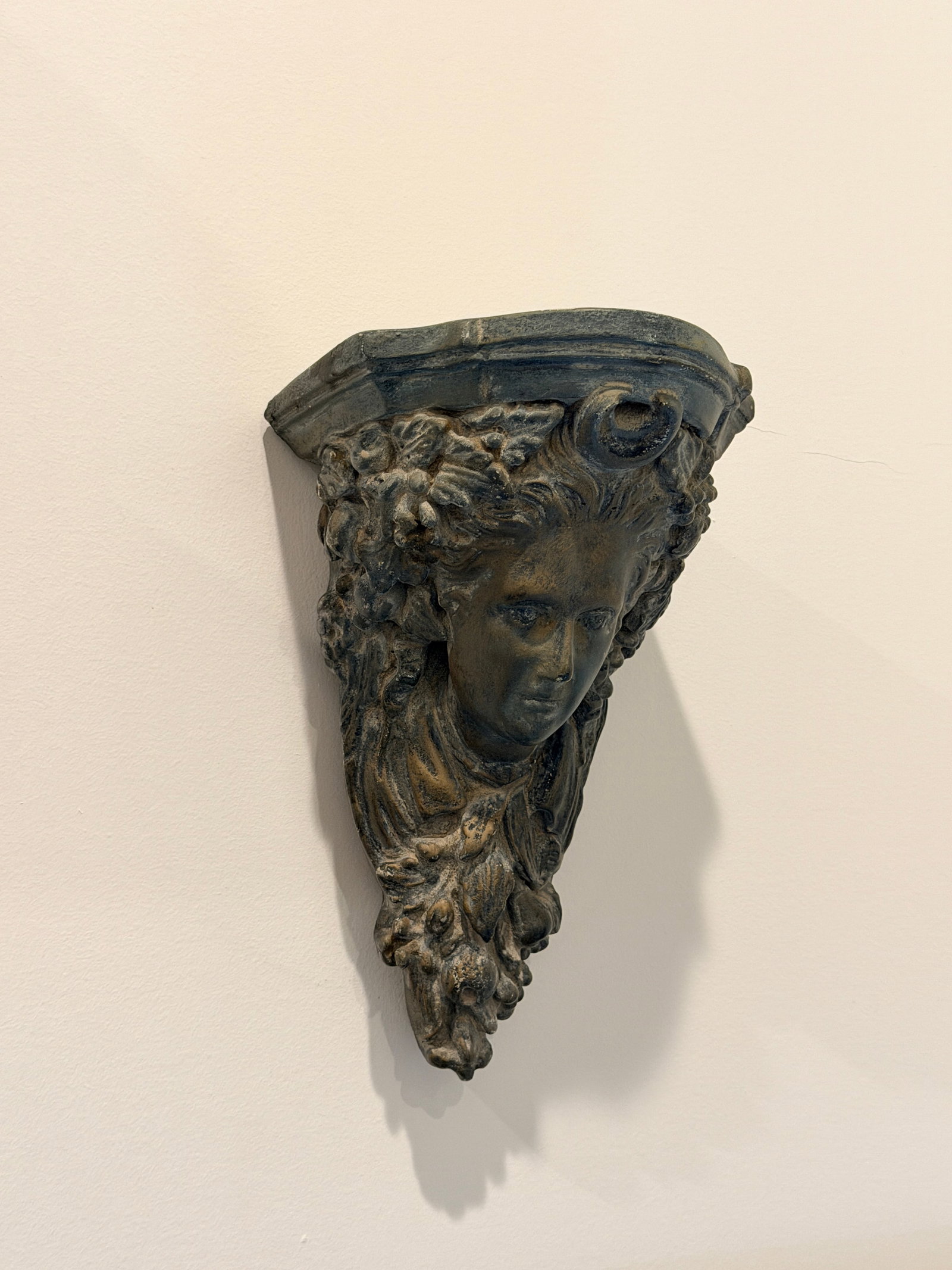 Vintage Architectural Woman Bracket Plaster Antique-Finish Wall Corbel Sculpture - 3