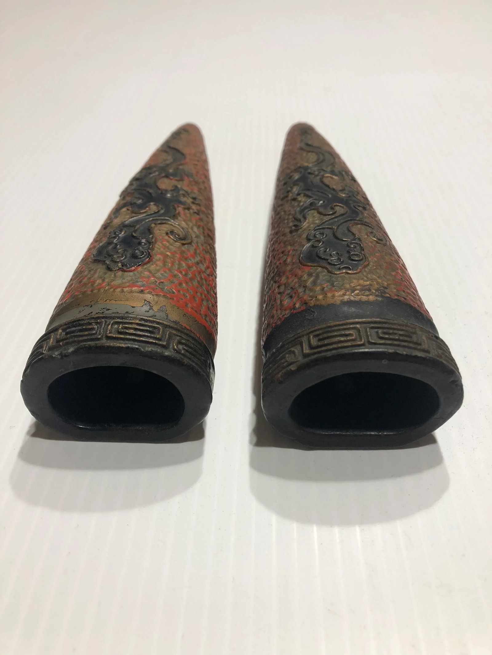 Japanese Cone Shaped Wall Pockets - a Pair - 2