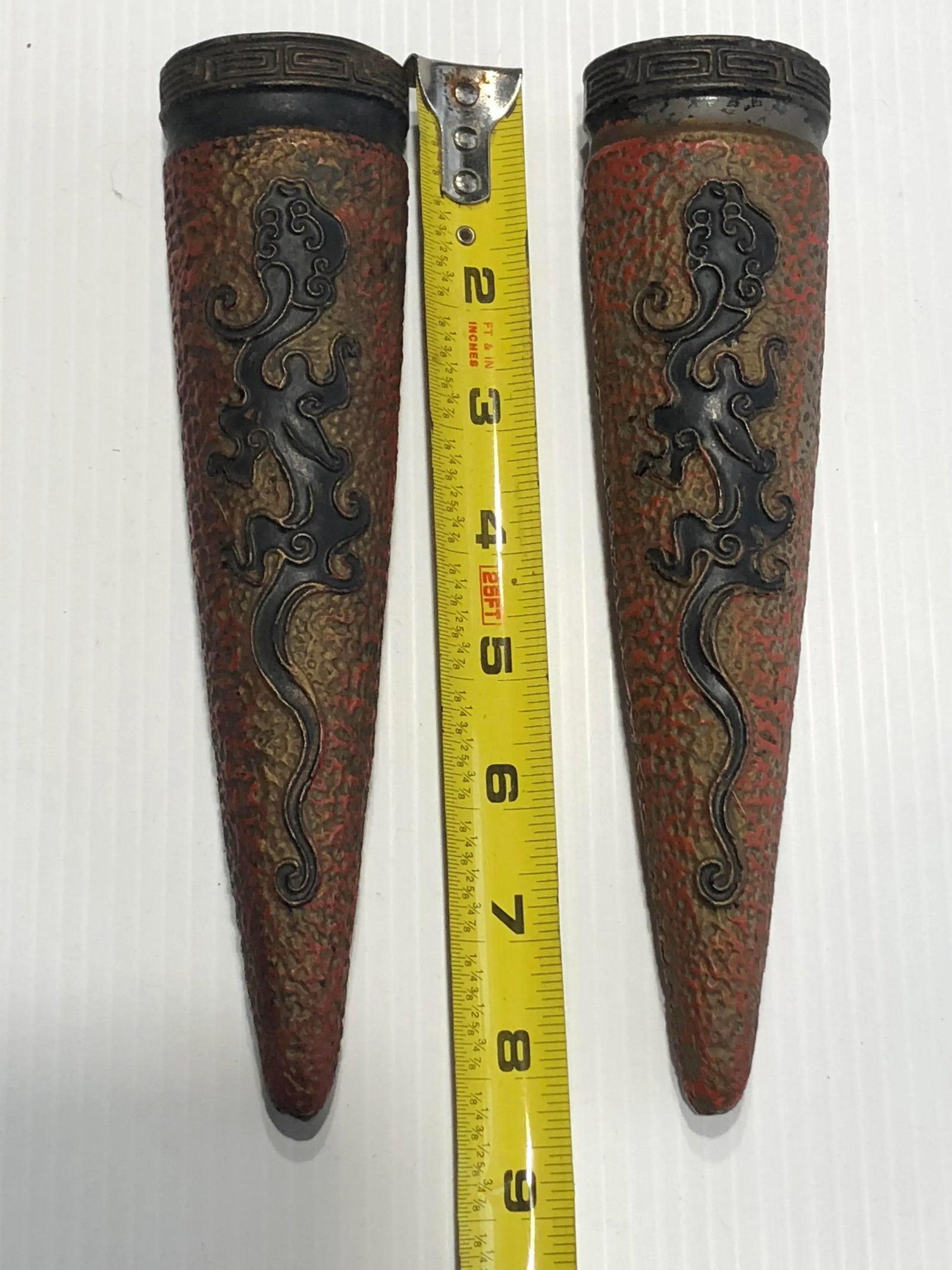Japanese Cone Shaped Wall Pockets - a Pair - 3