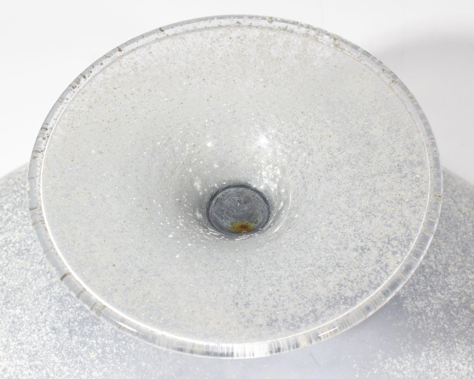 Gray Scavo Art Glass Compote - 3