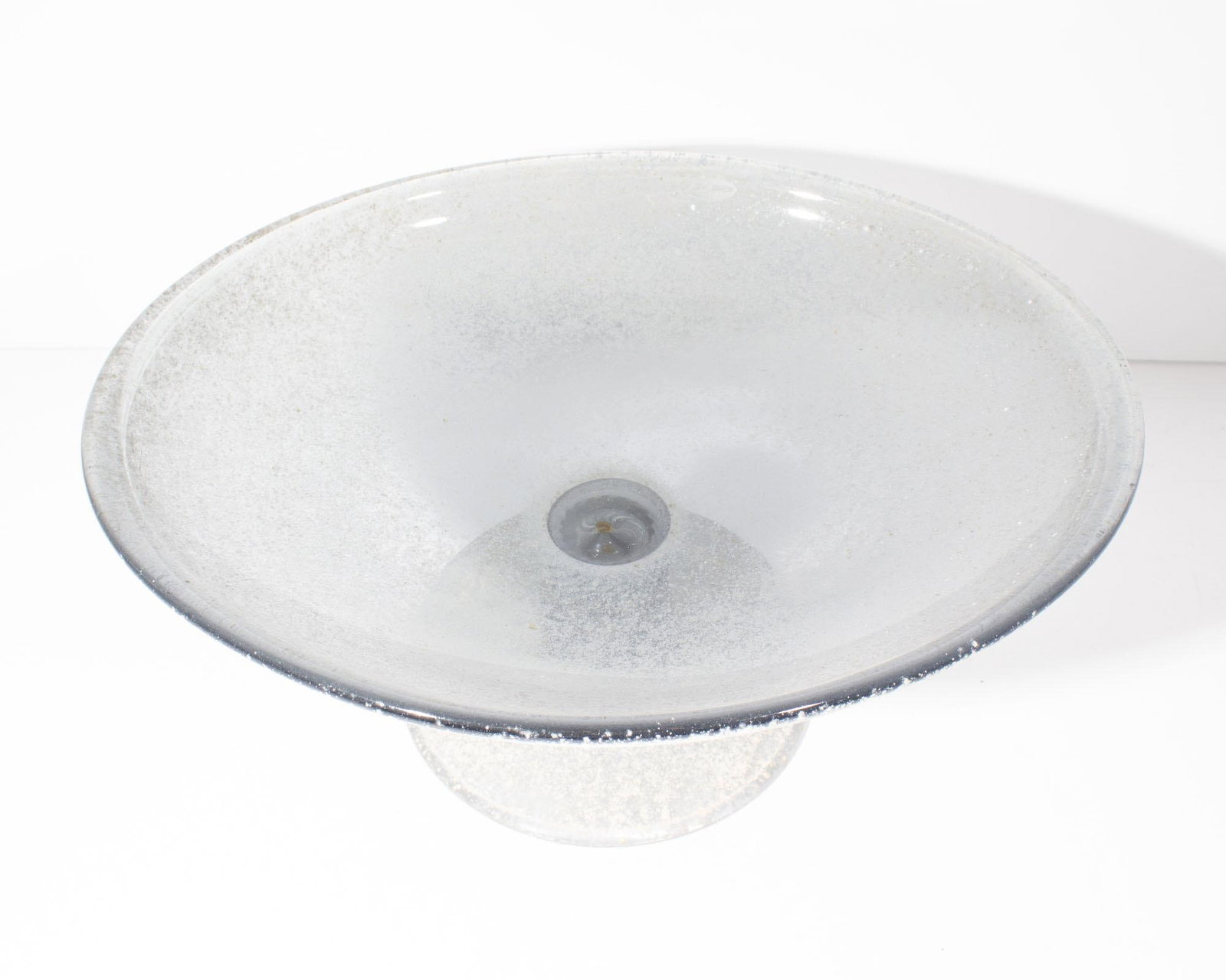 Gray Scavo Art Glass Compote - 4