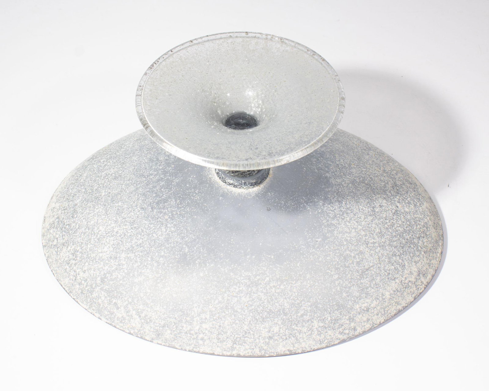 Gray Scavo Art Glass Compote - 5
