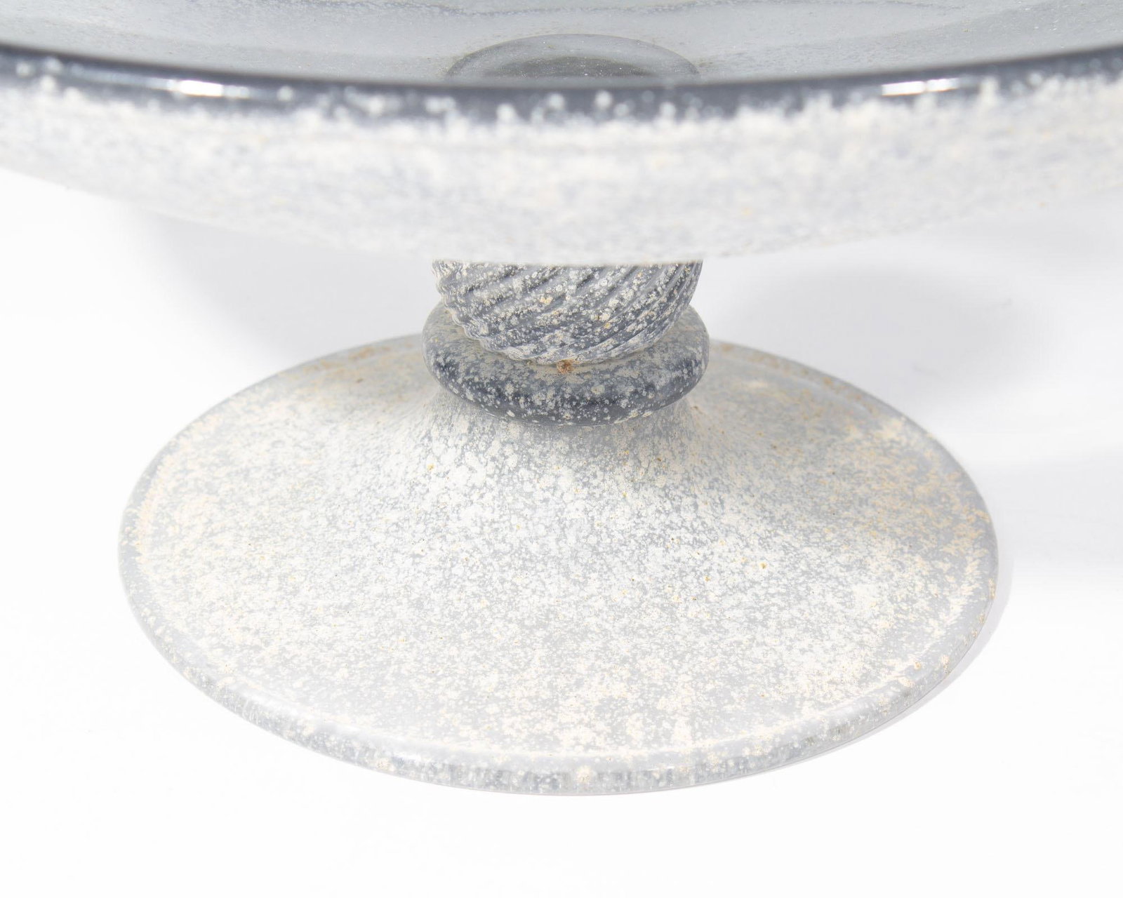 Gray Scavo Art Glass Compote - 6