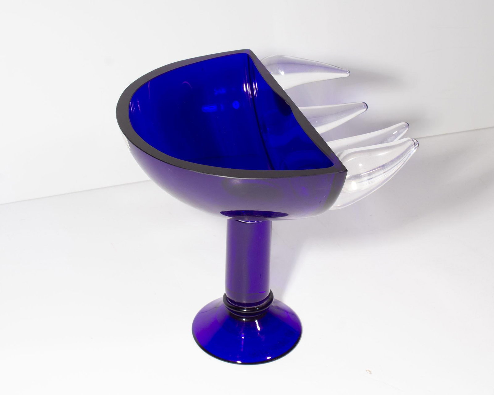 David Sobotka Alchymie Praha Limited Edition Blue Glass Compote - 3