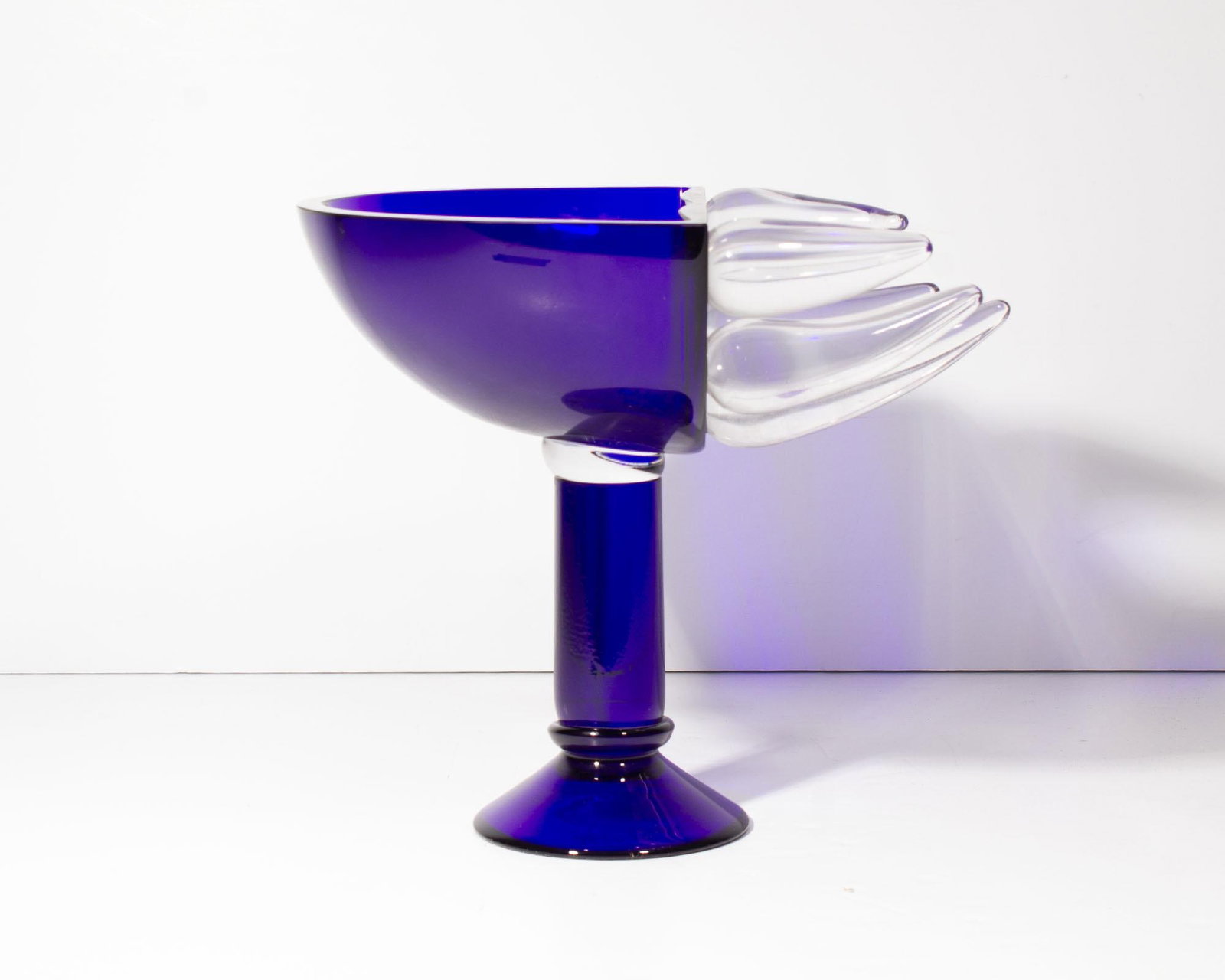 David Sobotka Alchymie Praha Limited Edition Blue Glass Compote - 7