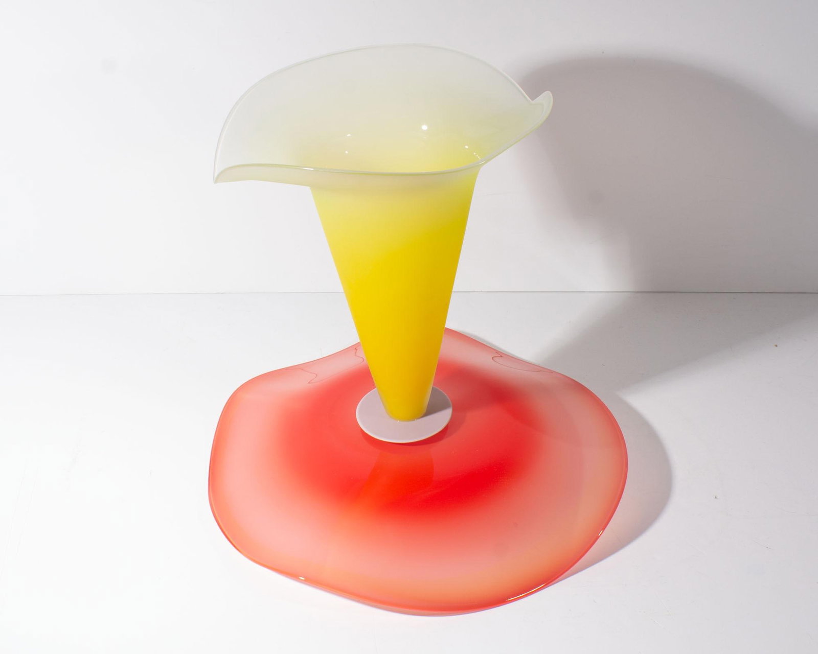 Stephan Cox 2001 Postmodern Art Glass Compote - 6