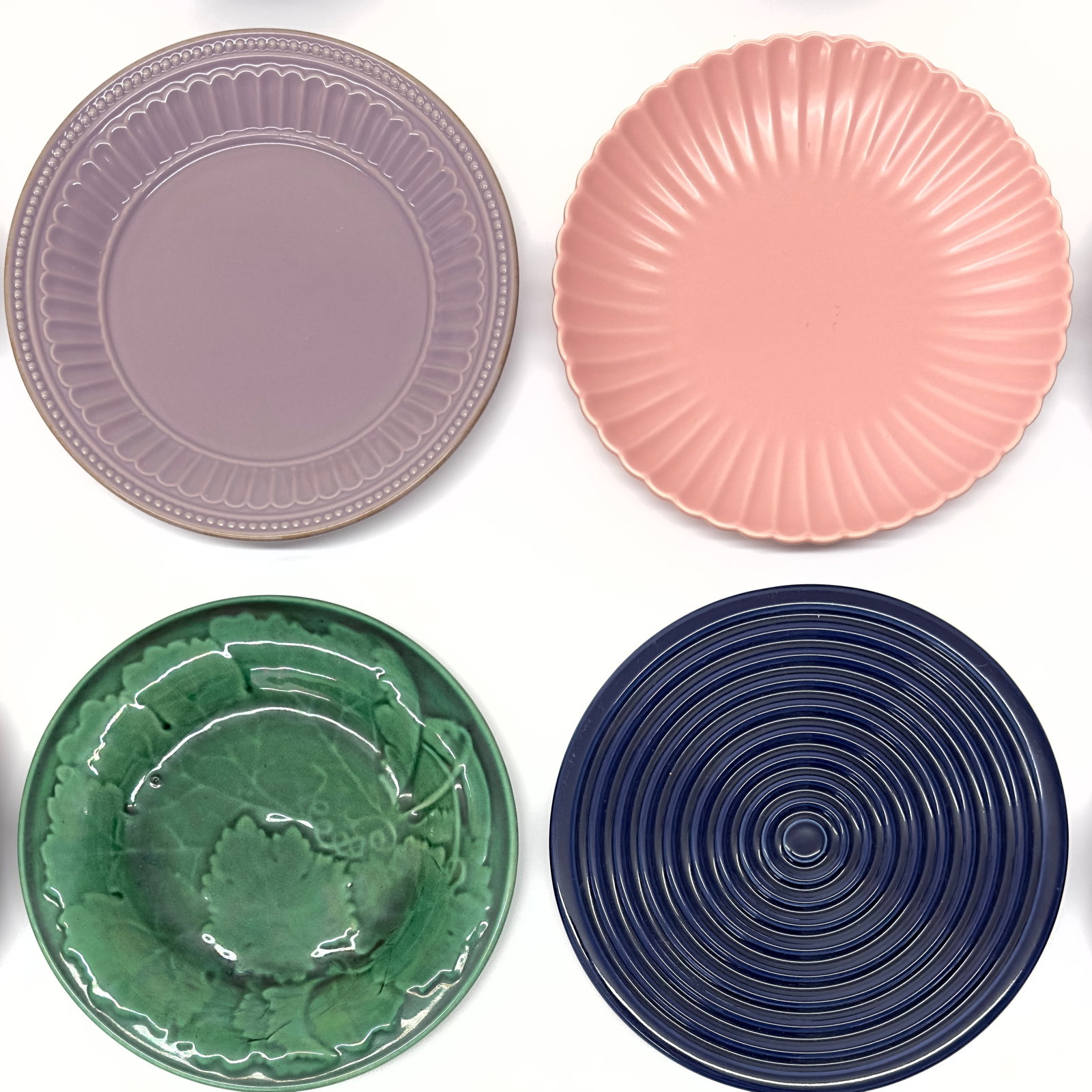 All Over Color Jewel-Toned Textured Ceramic Side Plate Curation - Group of 12 - 3
