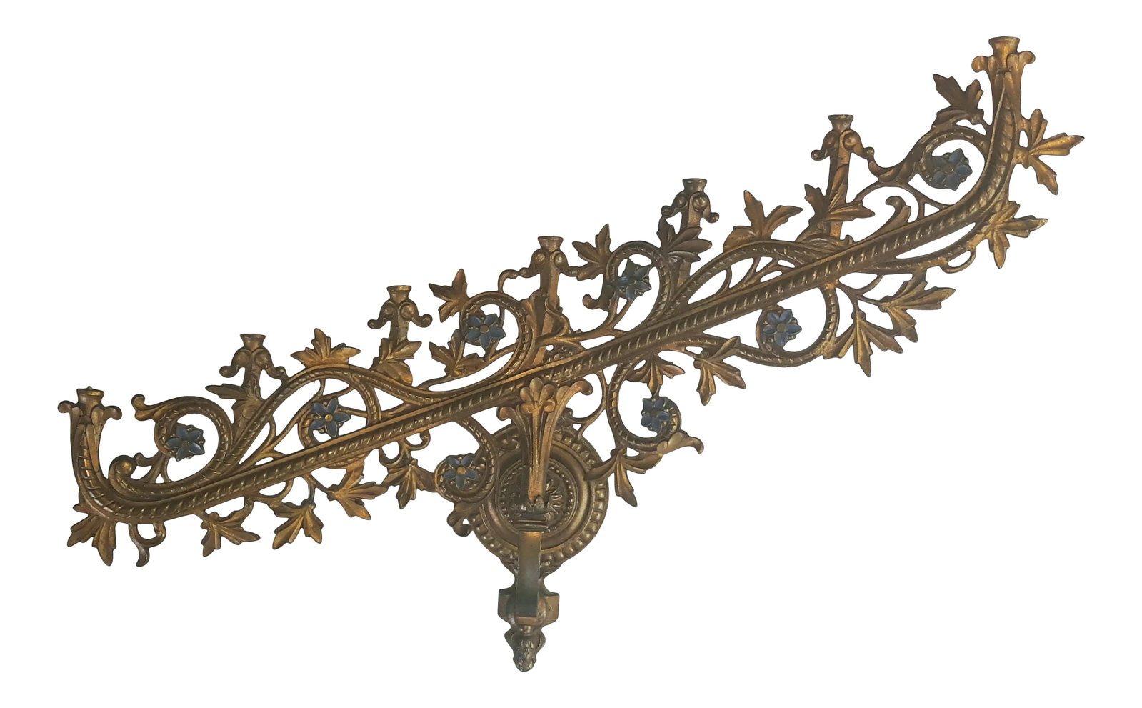 Early 20th Century Hollywood Regency Style Gilded 7 Lights Walls Sconce