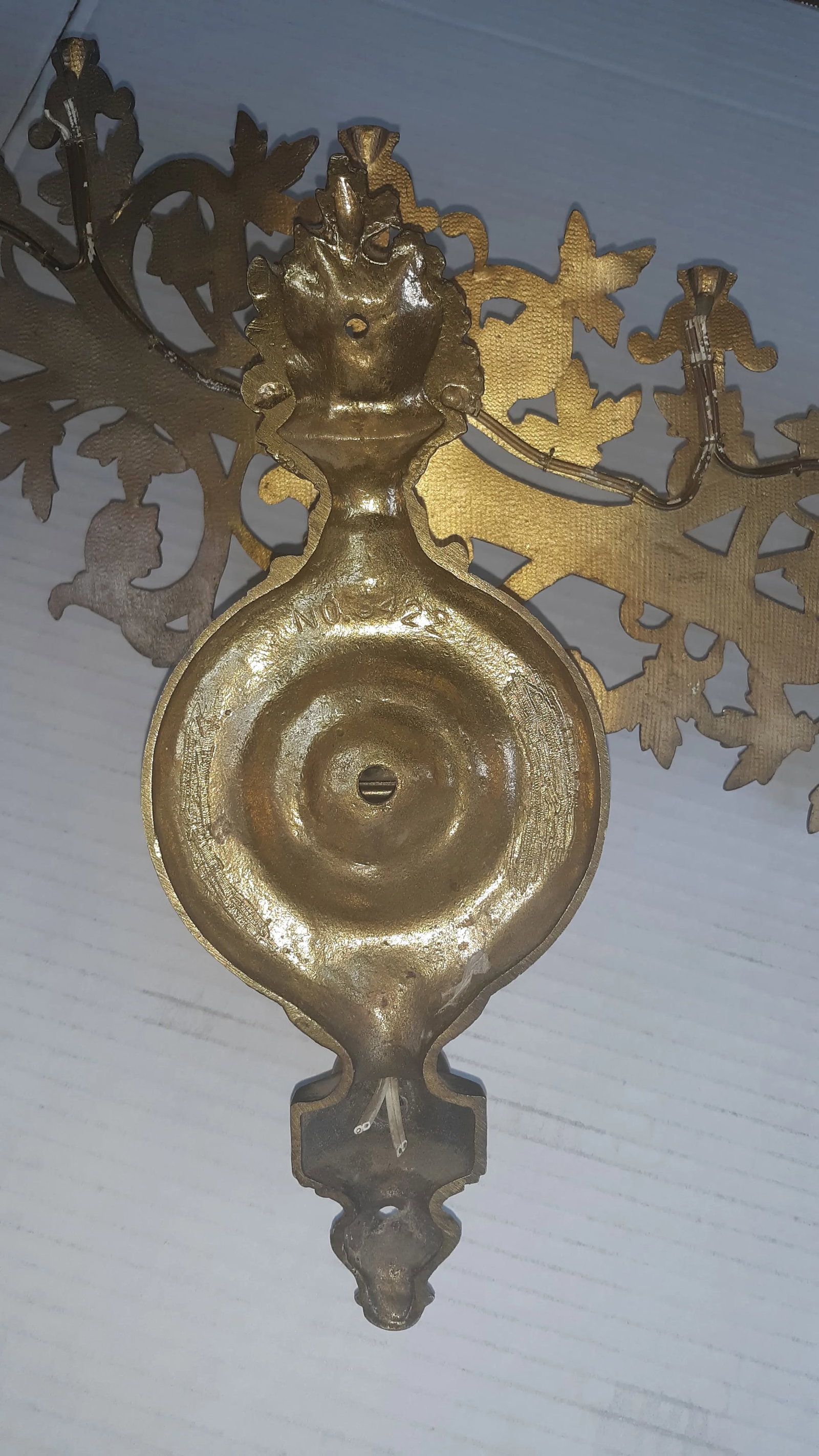 Early 20th Century Hollywood Regency Style Gilded 7 Lights Walls Sconce - 3