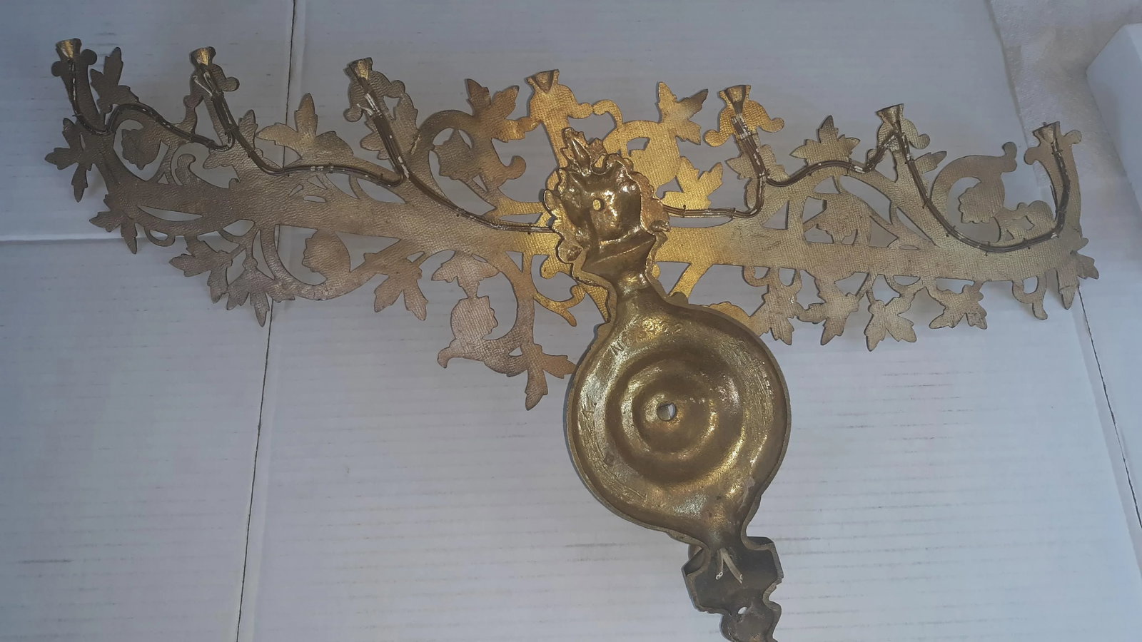 Early 20th Century Hollywood Regency Style Gilded 7 Lights Walls Sconce - 4