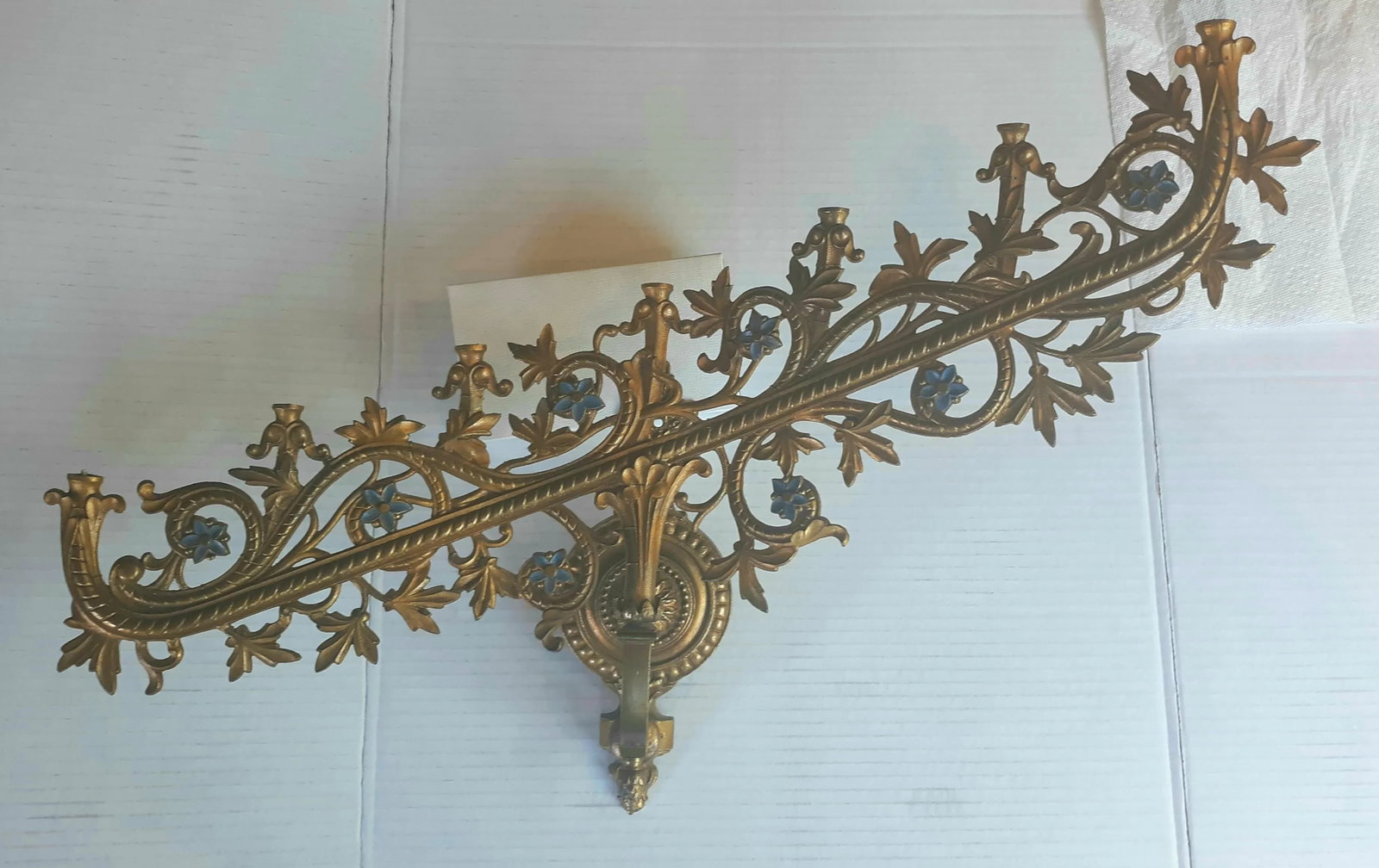 Early 20th Century Hollywood Regency Style Gilded 7 Lights Walls Sconce - 6