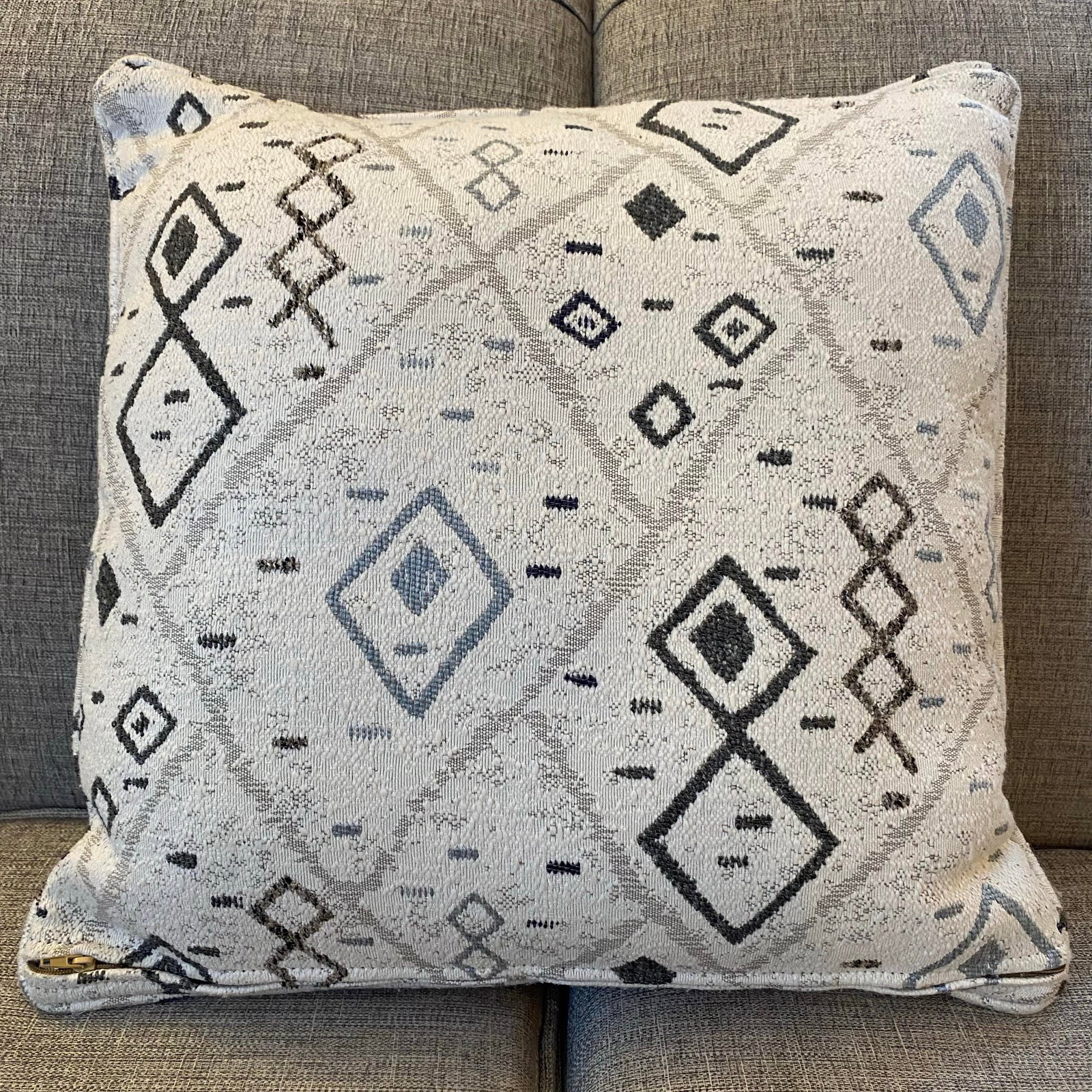 Modern Neutral Geometric Tribal Design Woven Throw Pillows-Set of Two - 12