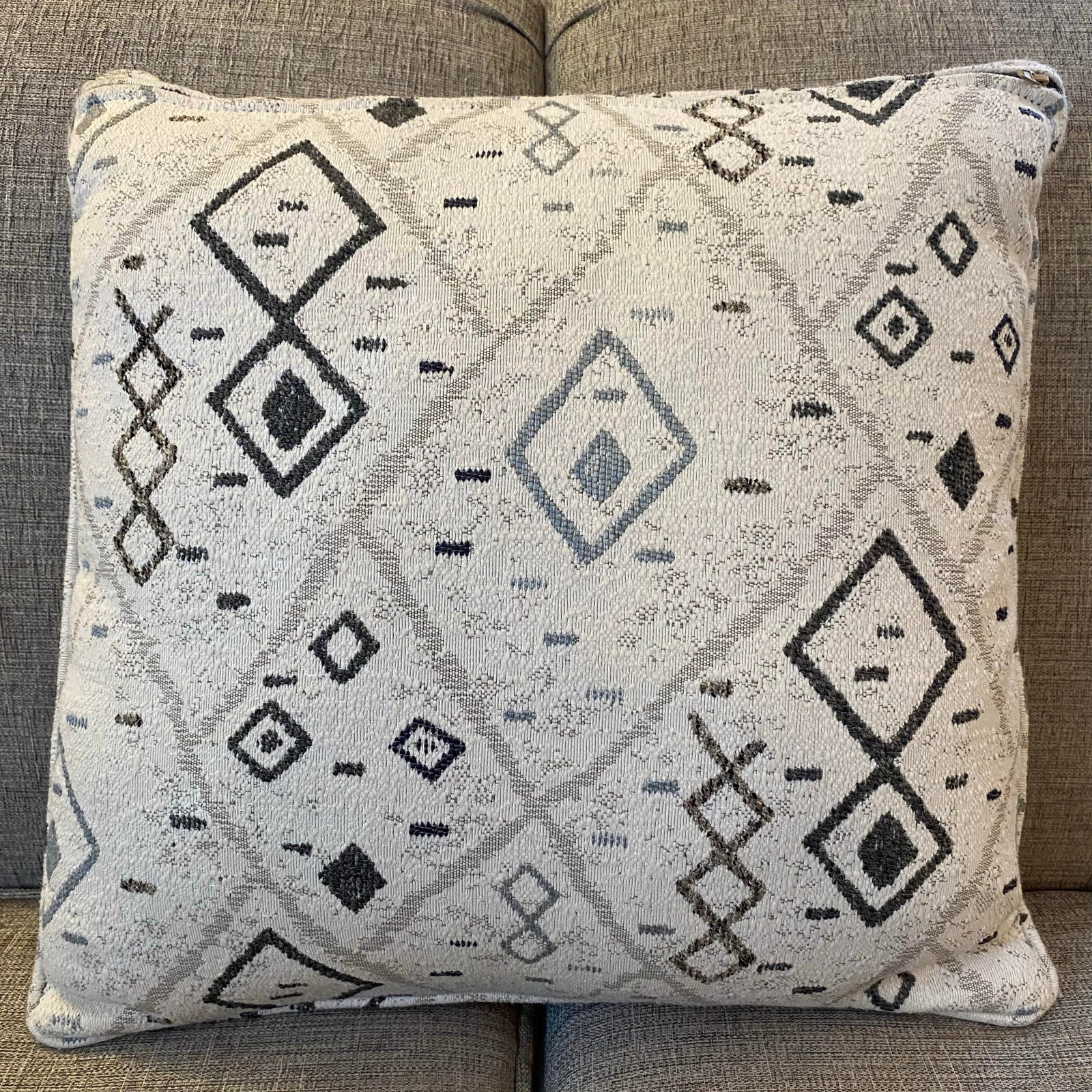 Modern Neutral Geometric Tribal Design Woven Throw Pillows-Set of Two - 5