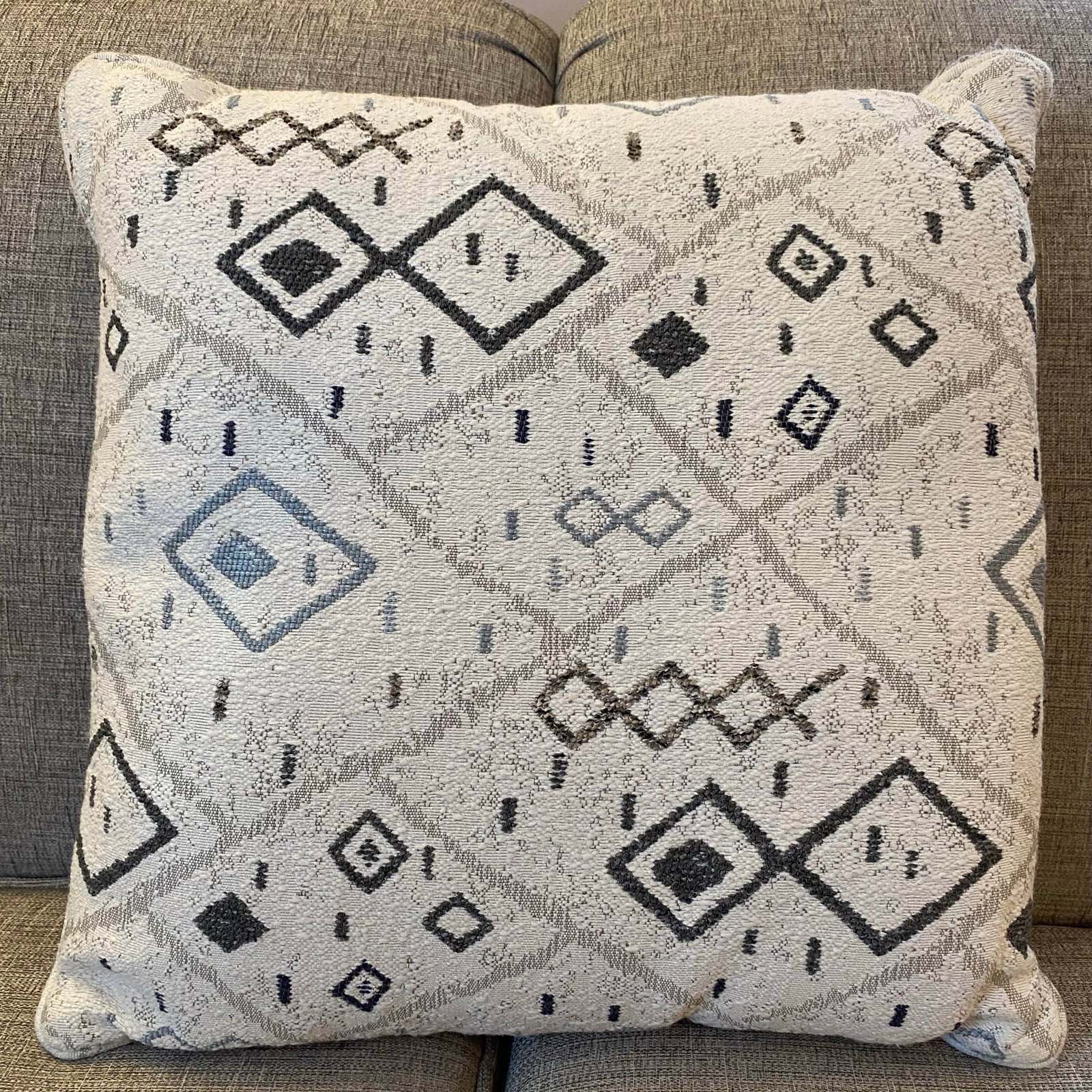 Modern Neutral Geometric Tribal Design Woven Throw Pillows-Set of Two - 8