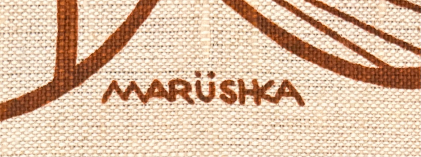 Vintage Marushka Nautilus Screen Print on Stretched Linen Canvas Wall Hanging - 2