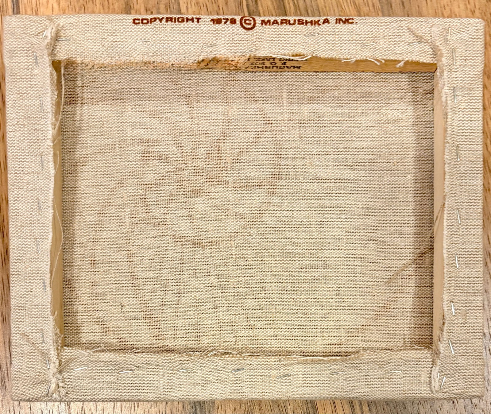Vintage Marushka Nautilus Screen Print on Stretched Linen Canvas Wall Hanging - 7
