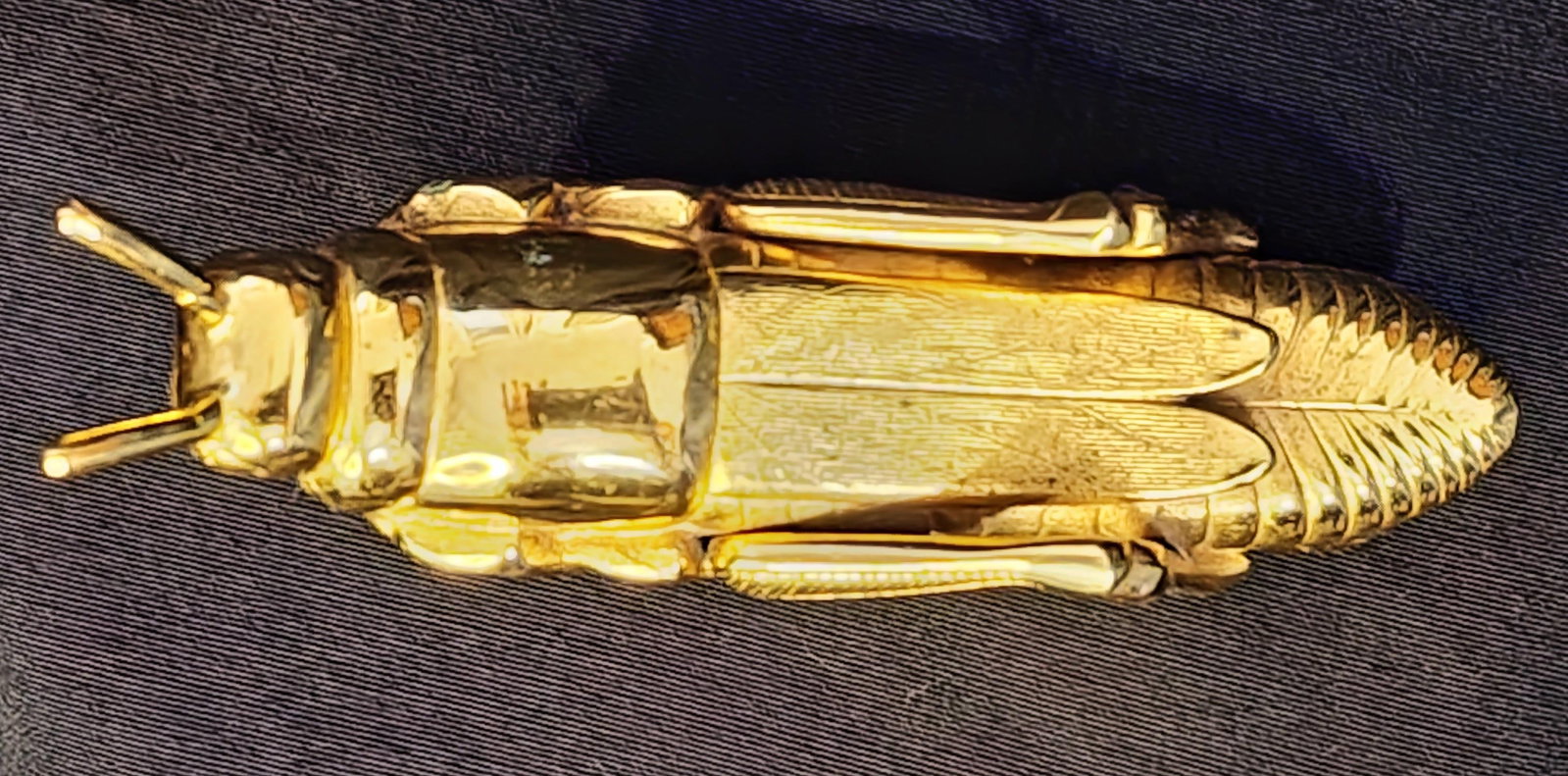 1978 Rexel Bambi Vintage Collectible 24k G.P.St Lucky Grasshopper Stapler - 2