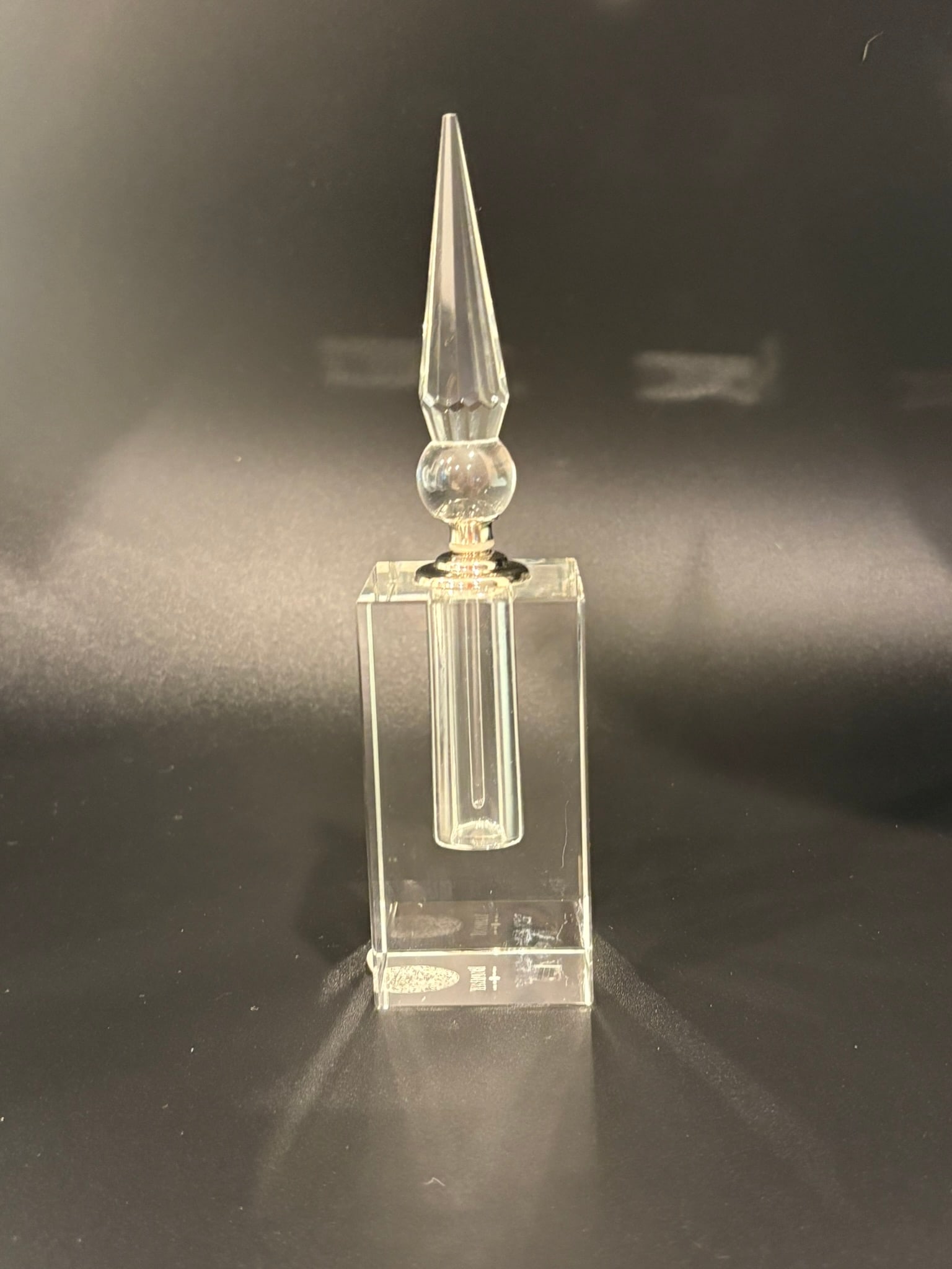 Vintage Bombay Company Crystal Perfume Bottle With Dauber Stopper - 2