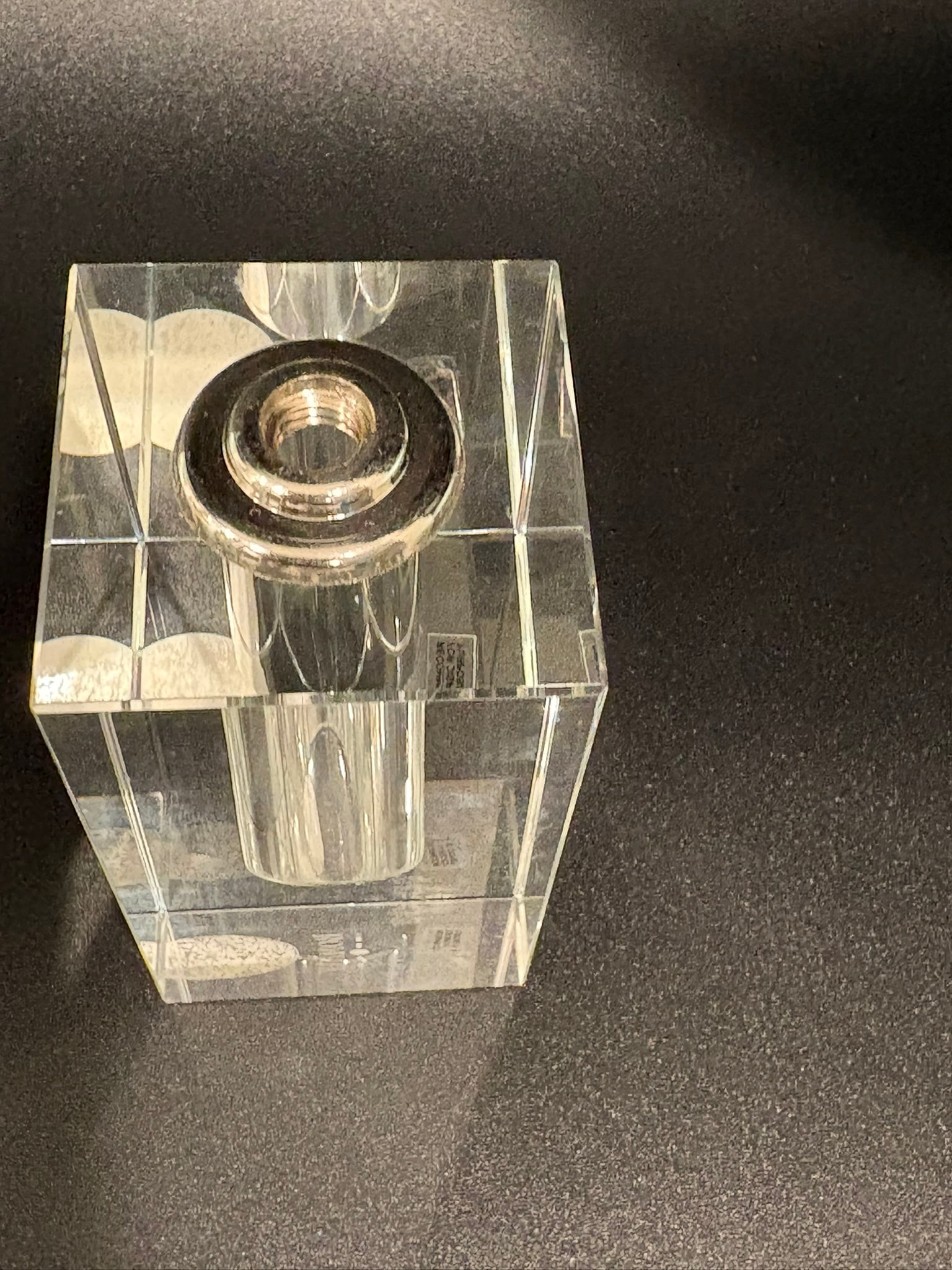 Vintage Bombay Company Crystal Perfume Bottle With Dauber Stopper - 6