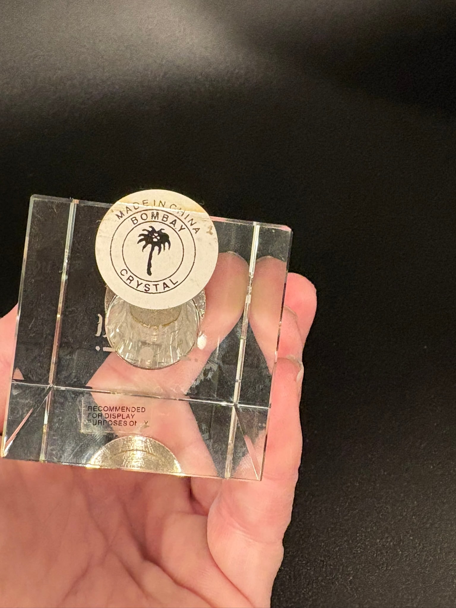 Vintage Bombay Company Crystal Perfume Bottle With Dauber Stopper - 8