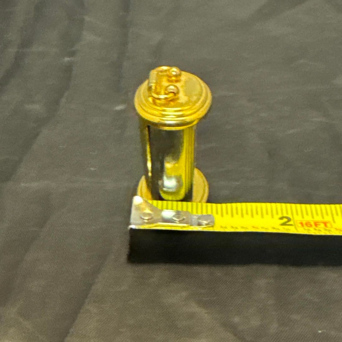 VTG Moulin LTD Miniature Brass Carriage Clock Gold Tone Japan Movt Quartz Mantel - 10