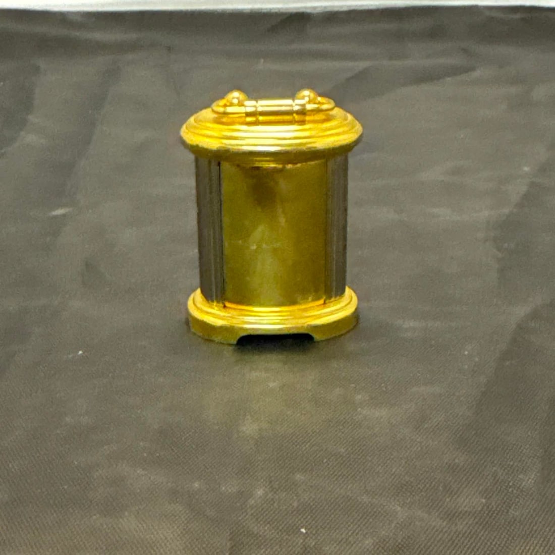 VTG Moulin LTD Miniature Brass Carriage Clock Gold Tone Japan Movt Quartz Mantel - 4