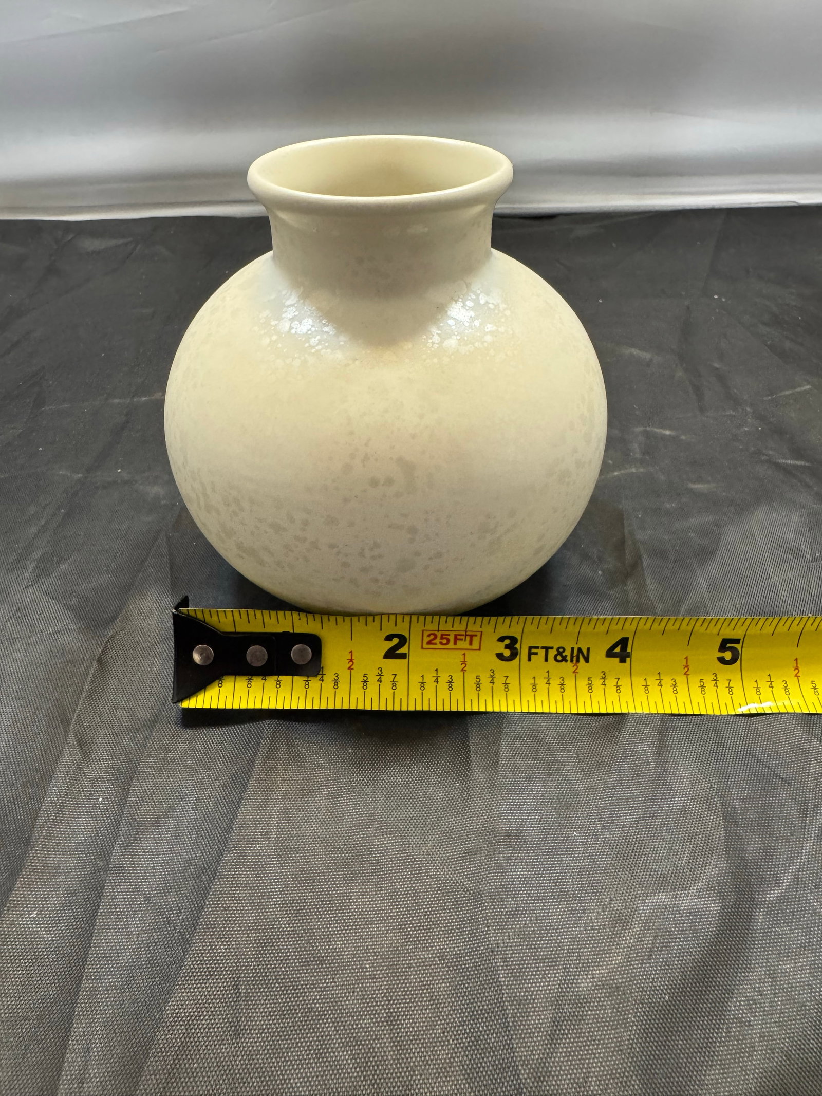 Vintage Poole Pottery Calypso Lustre Pearl Posy Vase 1980s Iridescent White MCM - 6