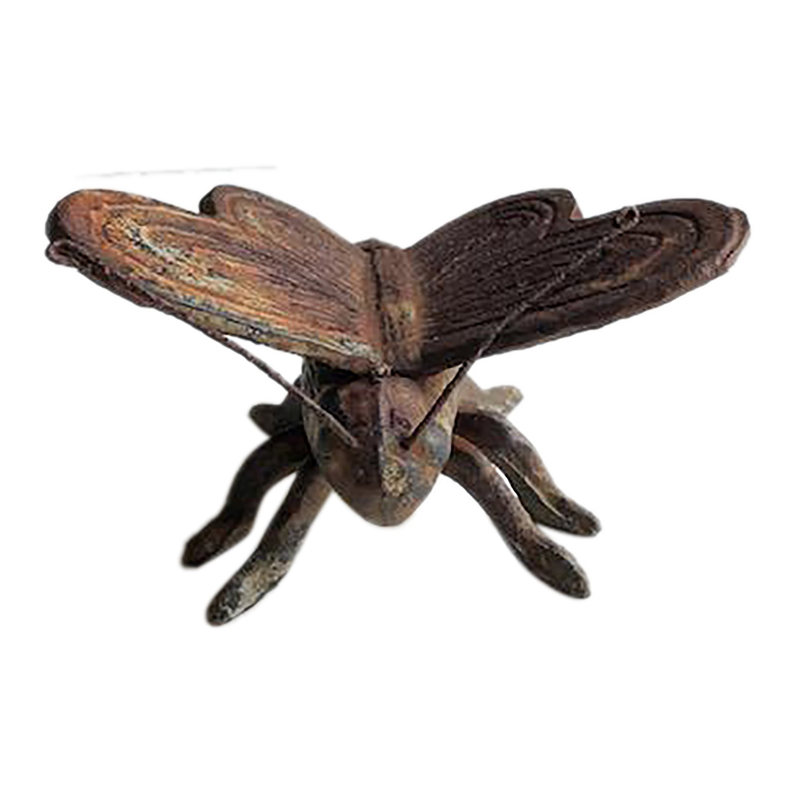 Mid 20th Century Iron Butterfly Outdoor Figurine: Sweet mid-century iron figurine in shape of butterfly. Use indoors or outdoors. Condition: Alterations: Original Condition Unaltered Imperfections: Some Imperfections Condition Notes: overall wear