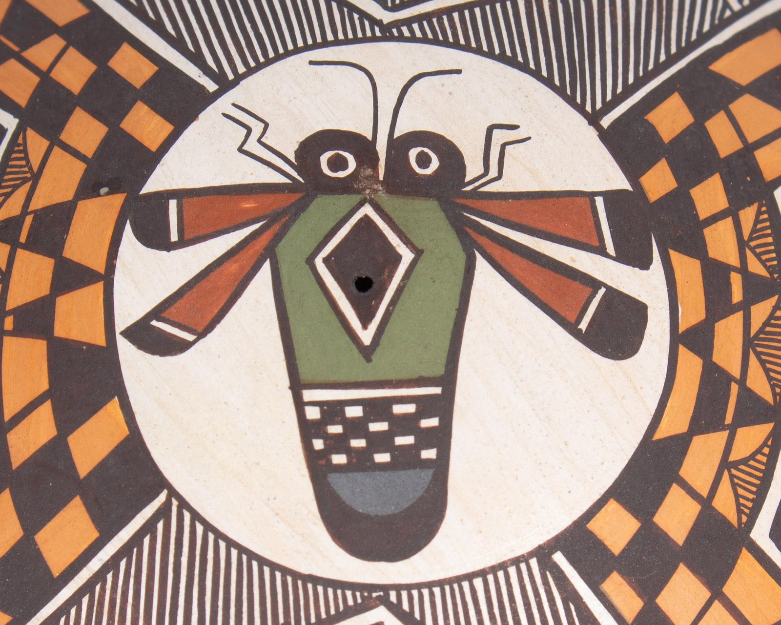 Signed Acoma Native America Seed Pot With Bug Design by Diane Lewis - 5