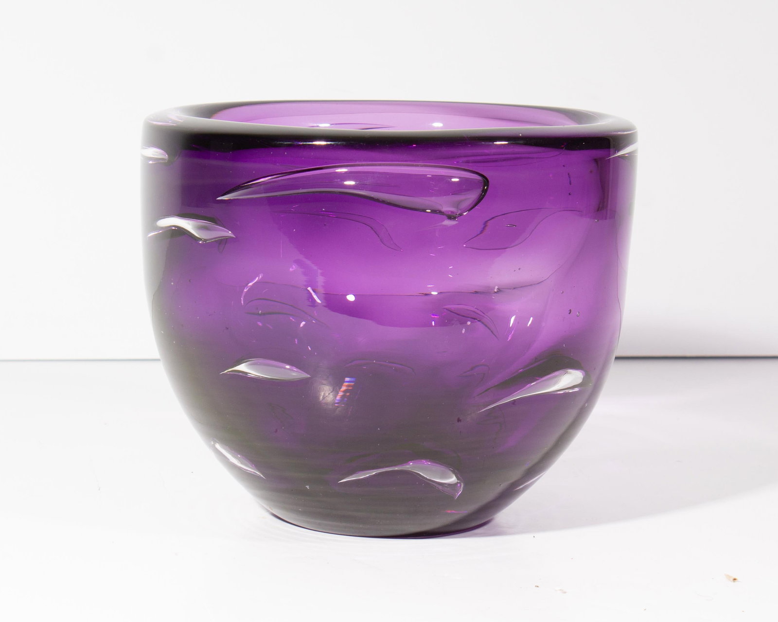 Purple Glass Bowl by Lars Hellsten Orrefors - 3