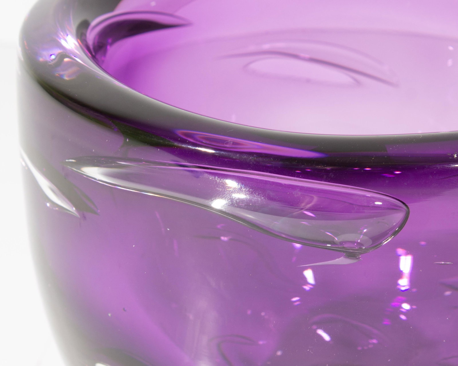 Purple Glass Bowl by Lars Hellsten Orrefors - 4