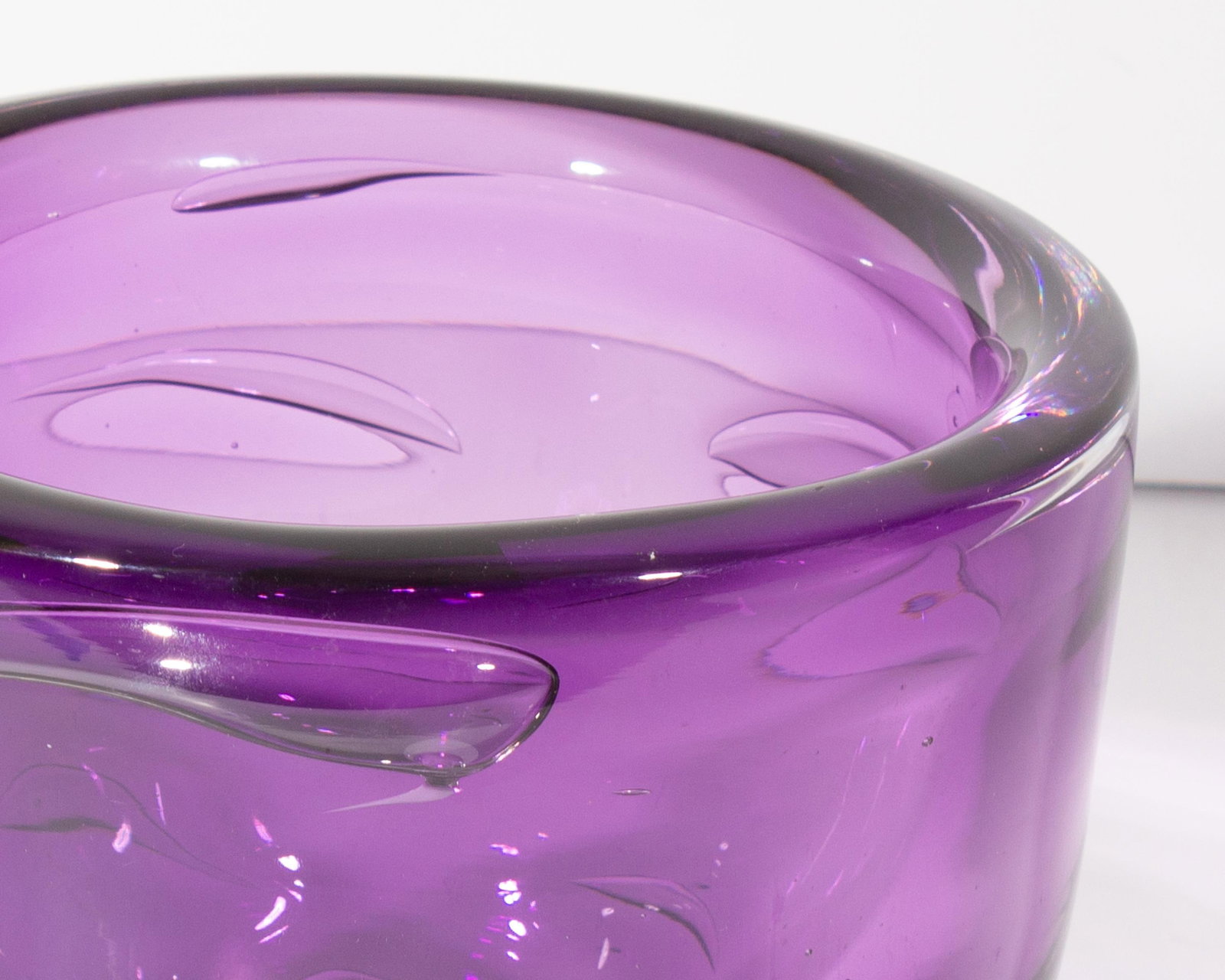 Purple Glass Bowl by Lars Hellsten Orrefors - 5
