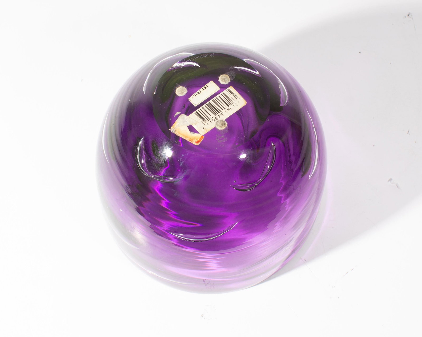 Purple Glass Bowl by Lars Hellsten Orrefors - 7