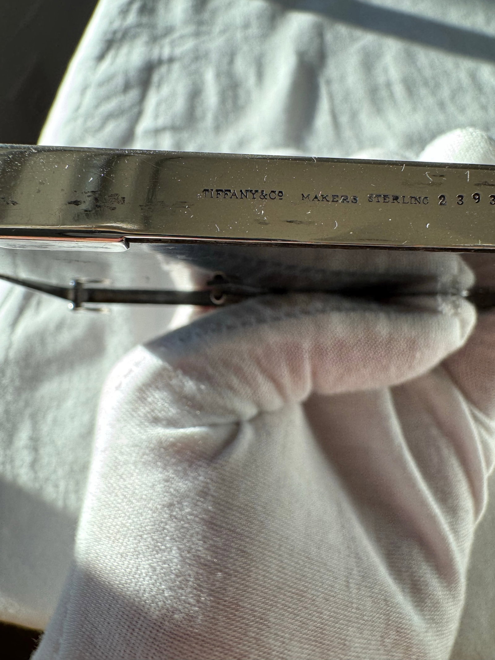 Mid 20th Century Tiffany & Co. Sterling Silver 4*3" Picture Frame - Elegant Design, Maker 23937 SDS - 6