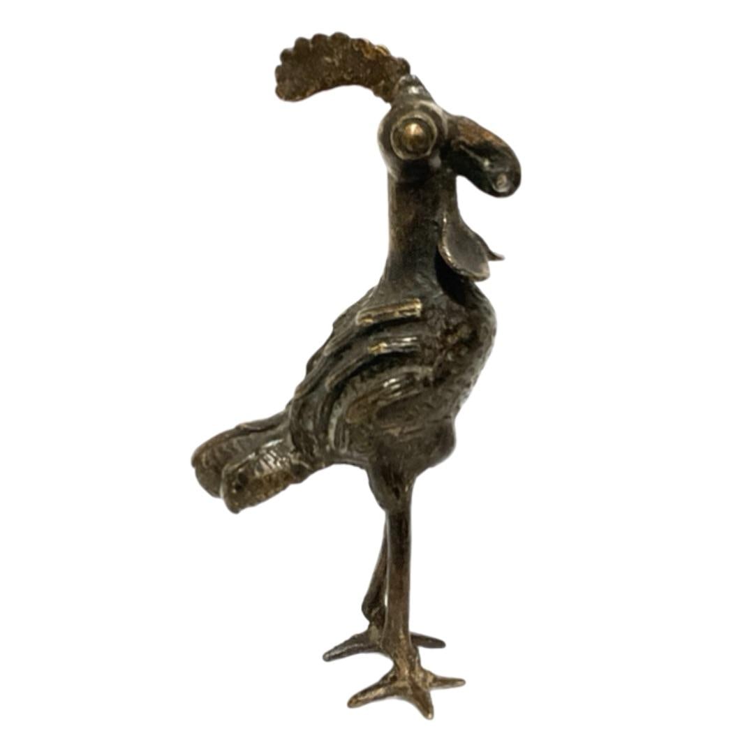 Benin Bronze Rooster - 3
