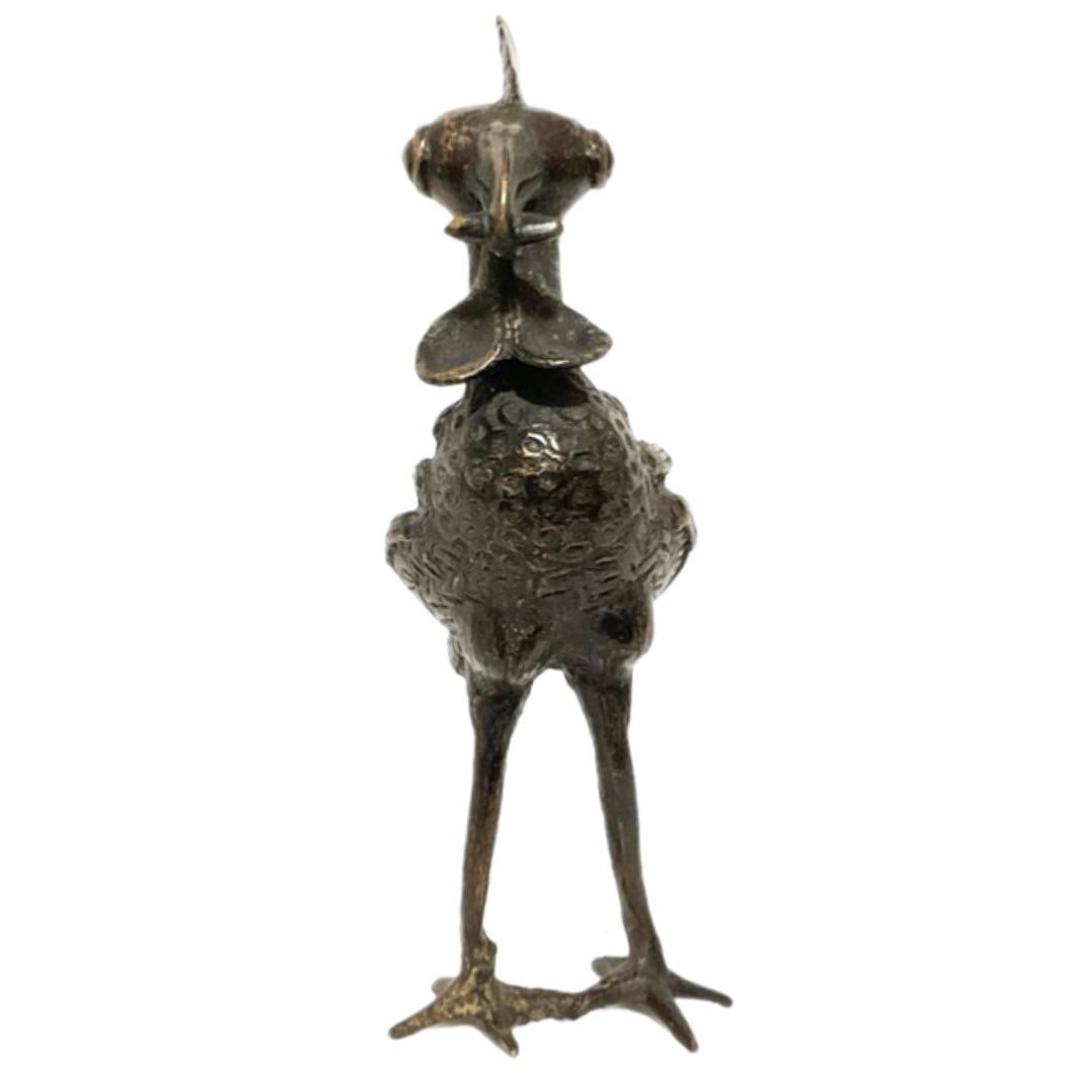 Benin Bronze Rooster - 4