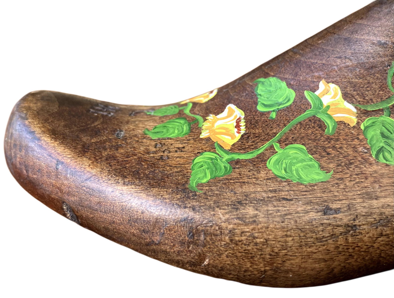 Vintage Nunn Bush Wooden Folk Art Decorated Shoe Form - 4
