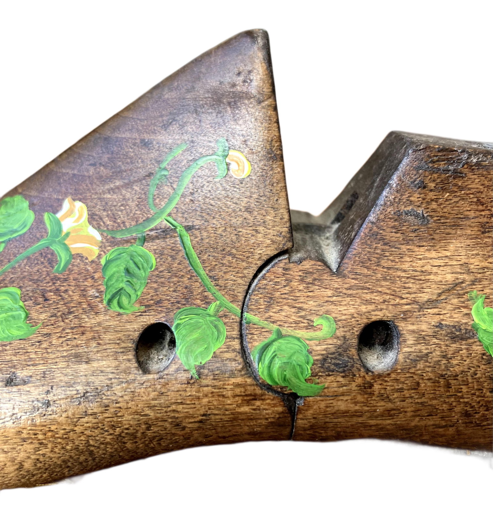 Vintage Nunn Bush Wooden Folk Art Decorated Shoe Form - 5