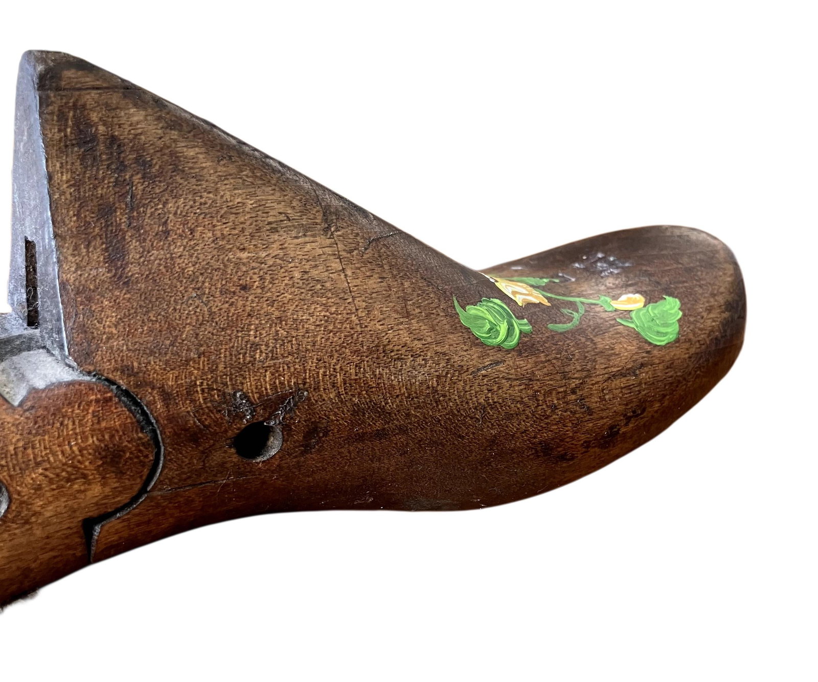 Vintage Nunn Bush Wooden Folk Art Decorated Shoe Form - 9