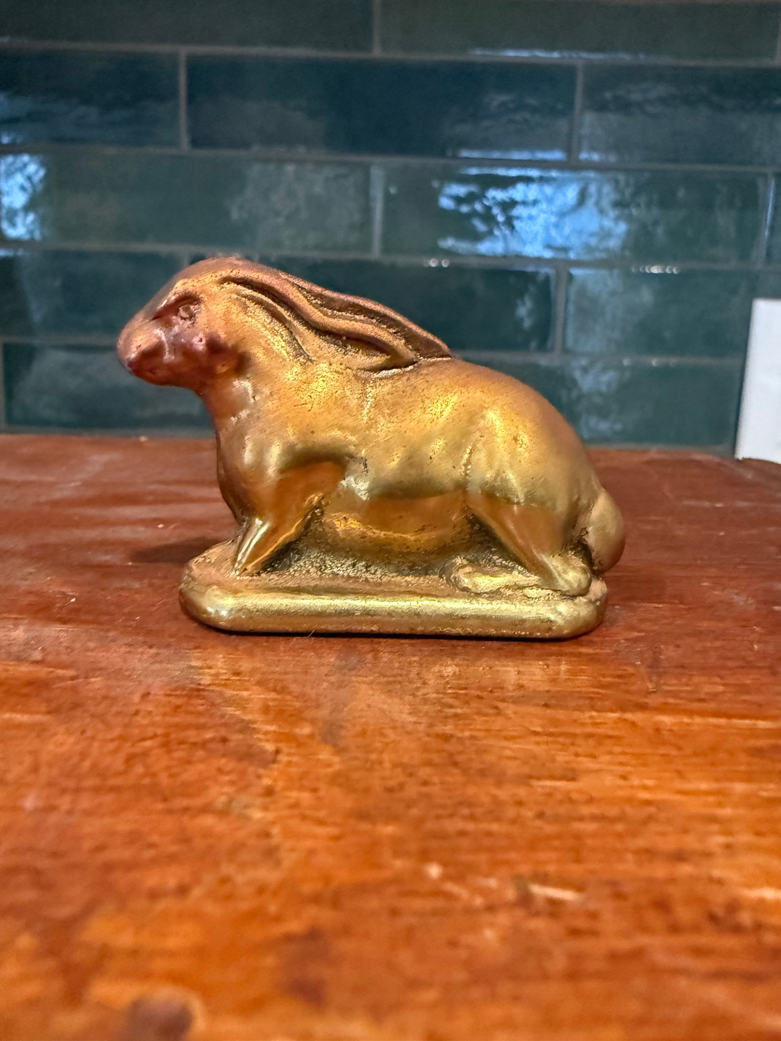 Vintage Brass Animal Figurines - Set of 4 (Rabbit, Owl, Mouse & Penguin) - 2