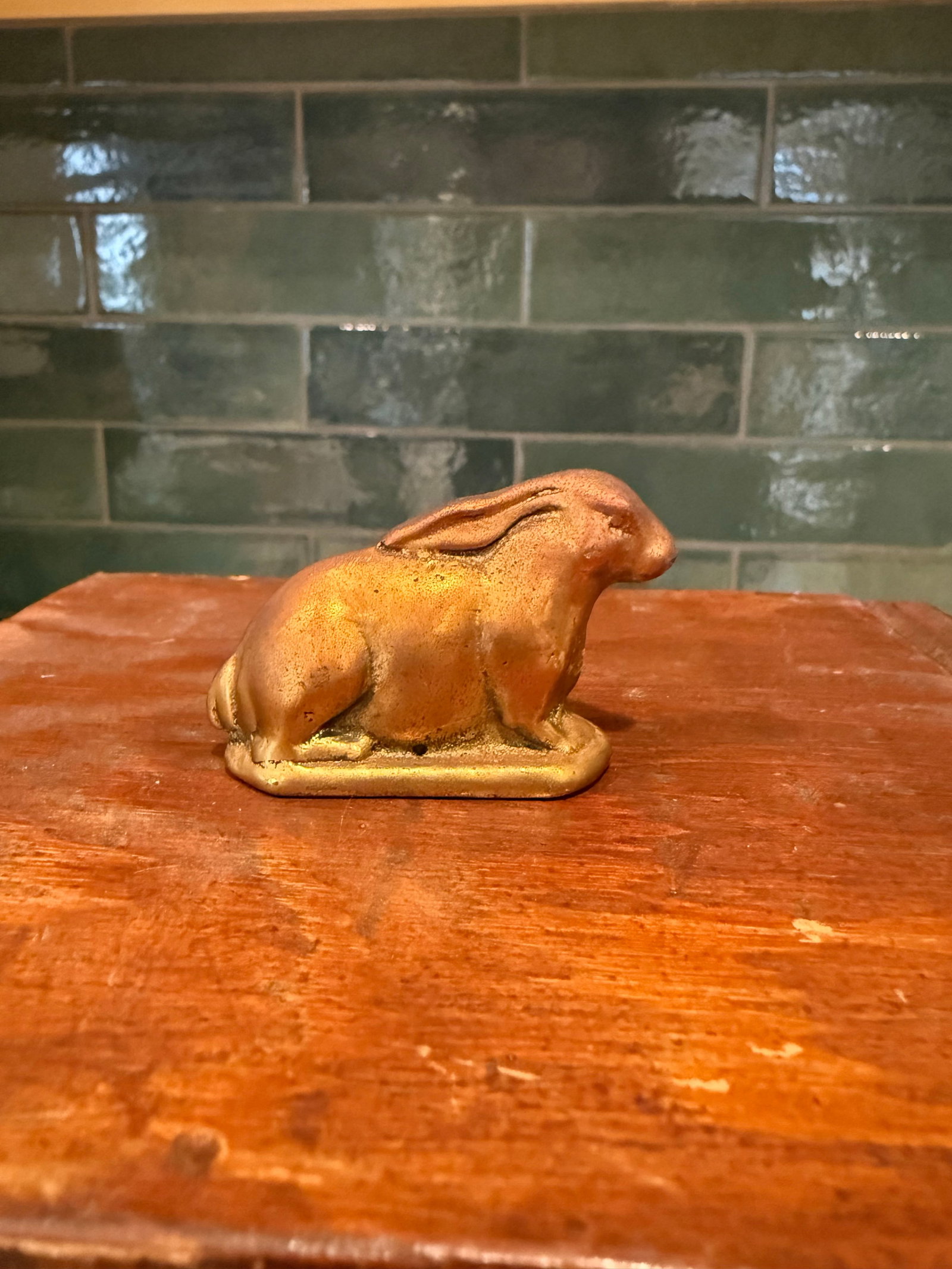 Vintage Brass Animal Figurines - Set of 4 (Rabbit, Owl, Mouse & Penguin) - 4