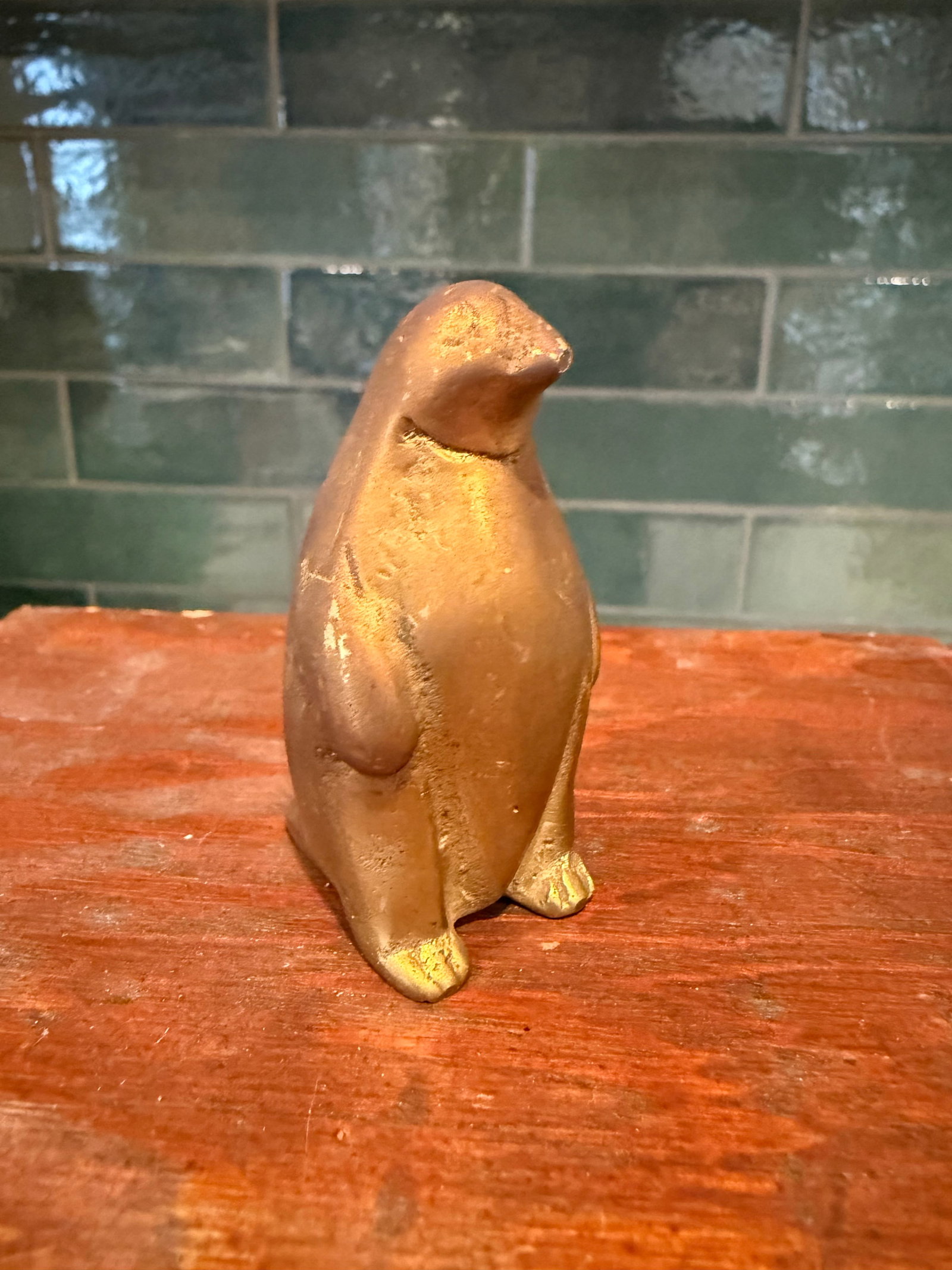 Vintage Brass Animal Figurines - Set of 4 (Rabbit, Owl, Mouse & Penguin) - 5