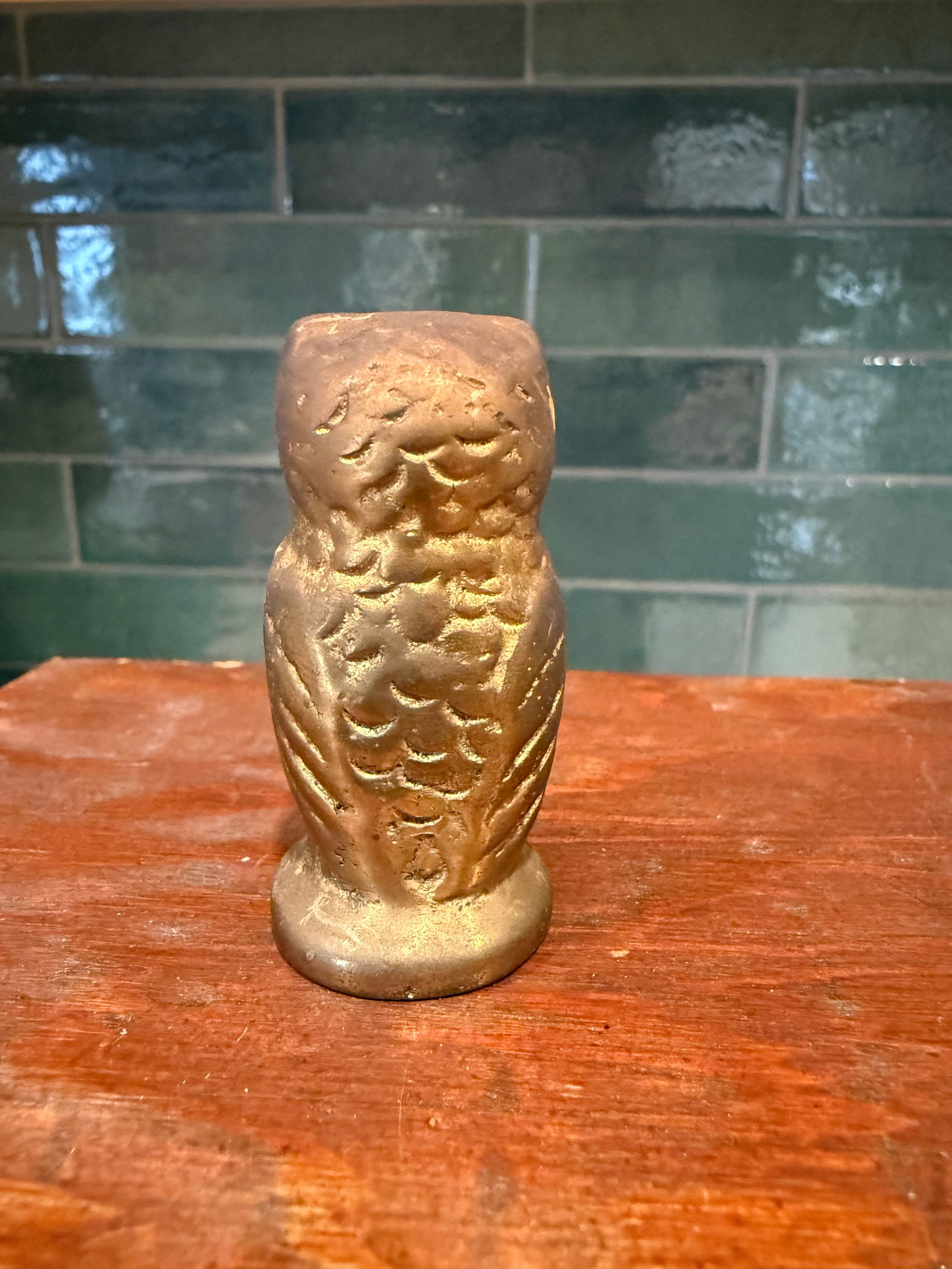 Vintage Brass Animal Figurines - Set of 4 (Rabbit, Owl, Mouse & Penguin) - 7