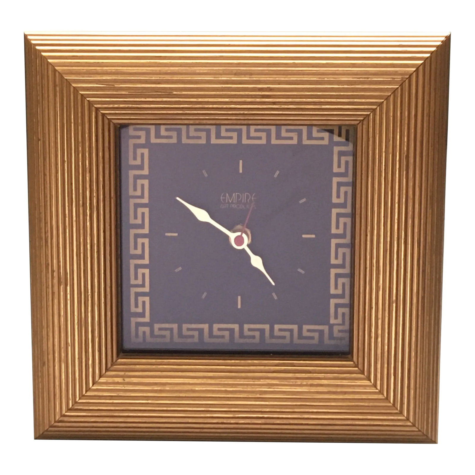 1980s Art Deco Square Desk Clock: A beautiful desk clock in very good condition. Chairish sells electronic items only with the display as the intended use. The electronic elements are not guaranteed to be in working order by Chairish.