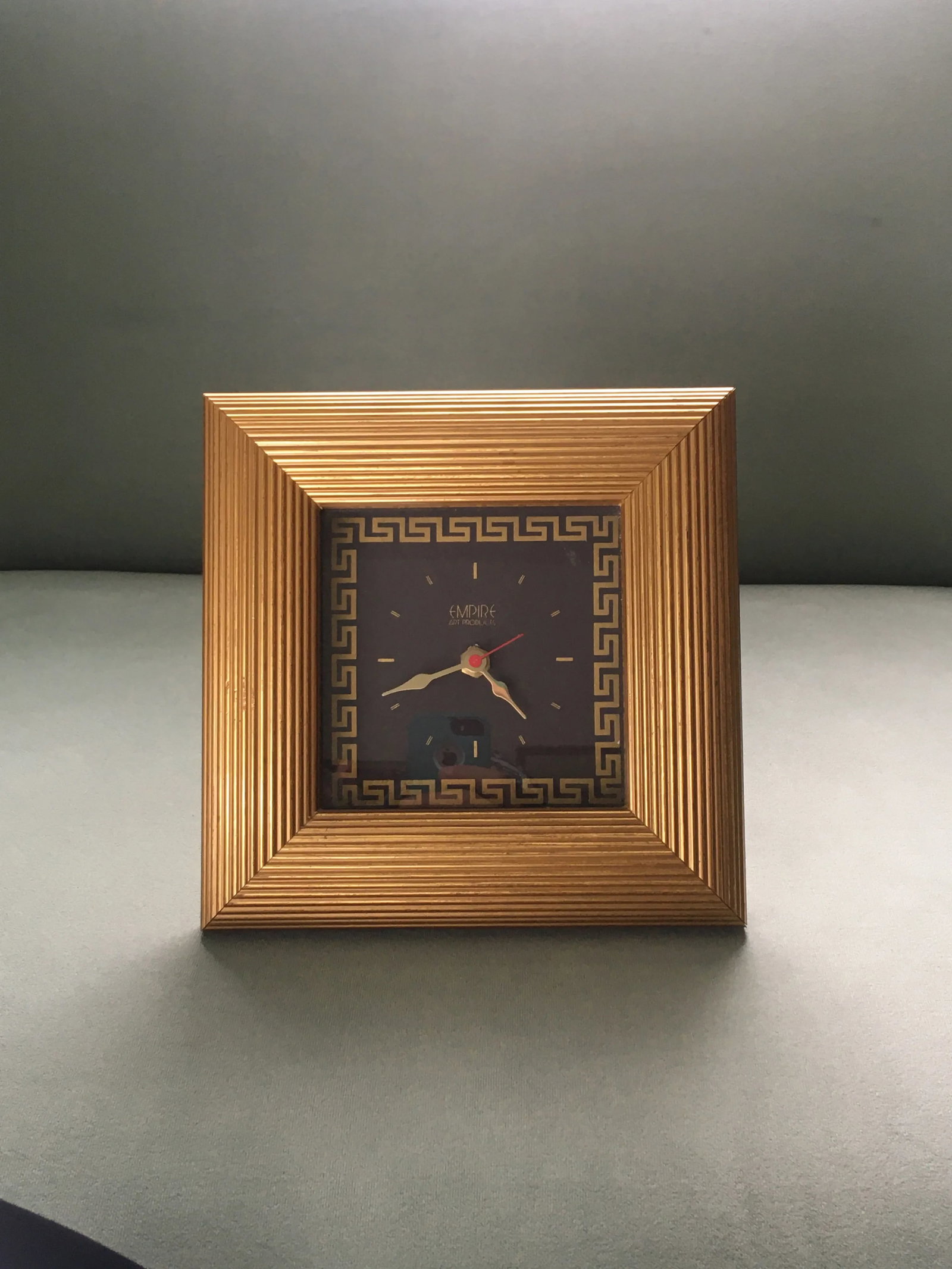 1980s Art Deco Square Desk Clock - 2