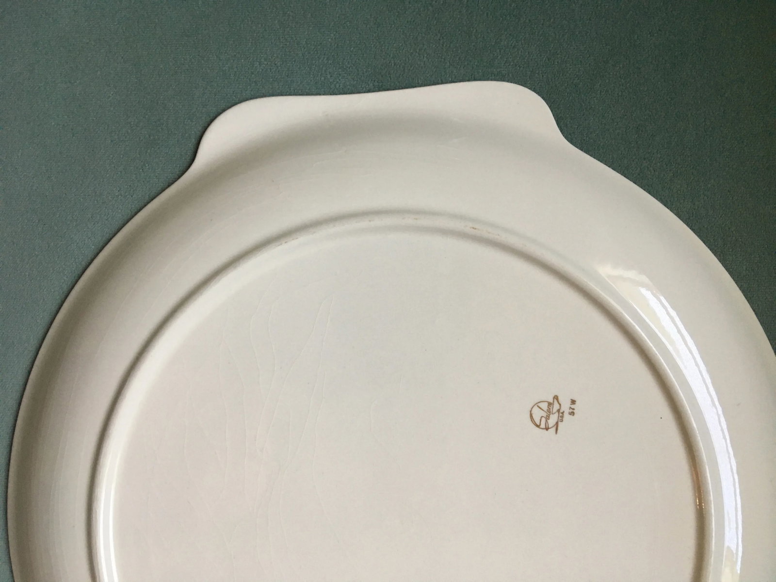 Vintage Pink Floral Handled Serving Platter - 9