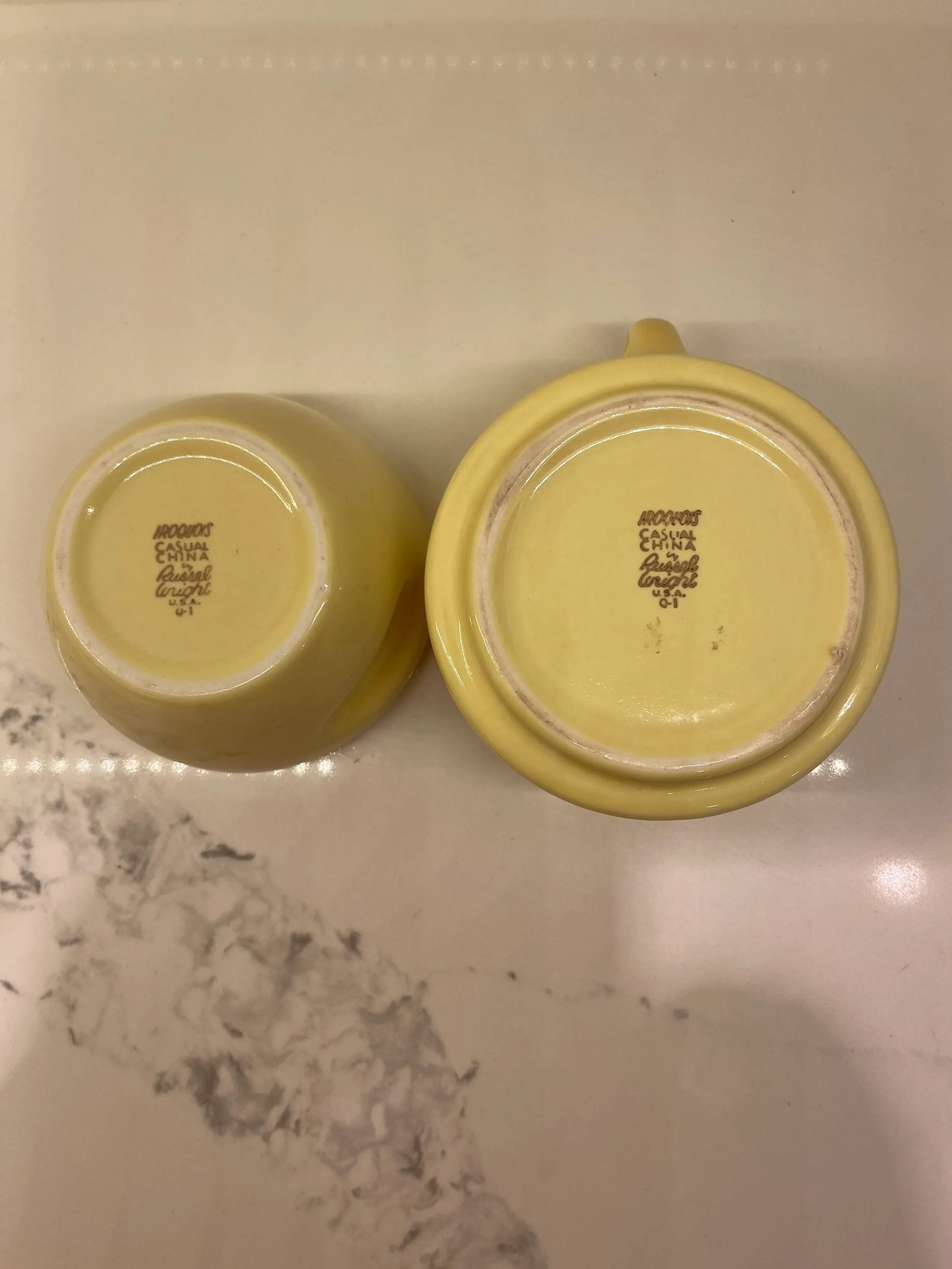 1940s Russel Wright Creamer & Sugar Set- 2 Pieces - 5