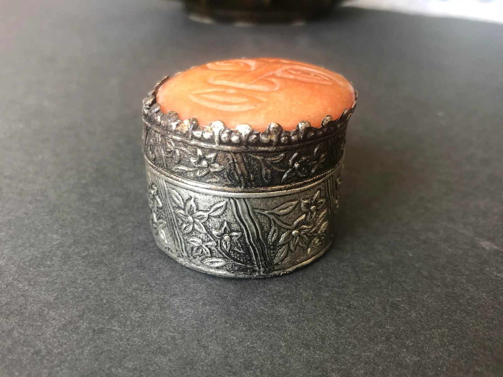 Decorative Carved Buddha Face Trinket Box - 4