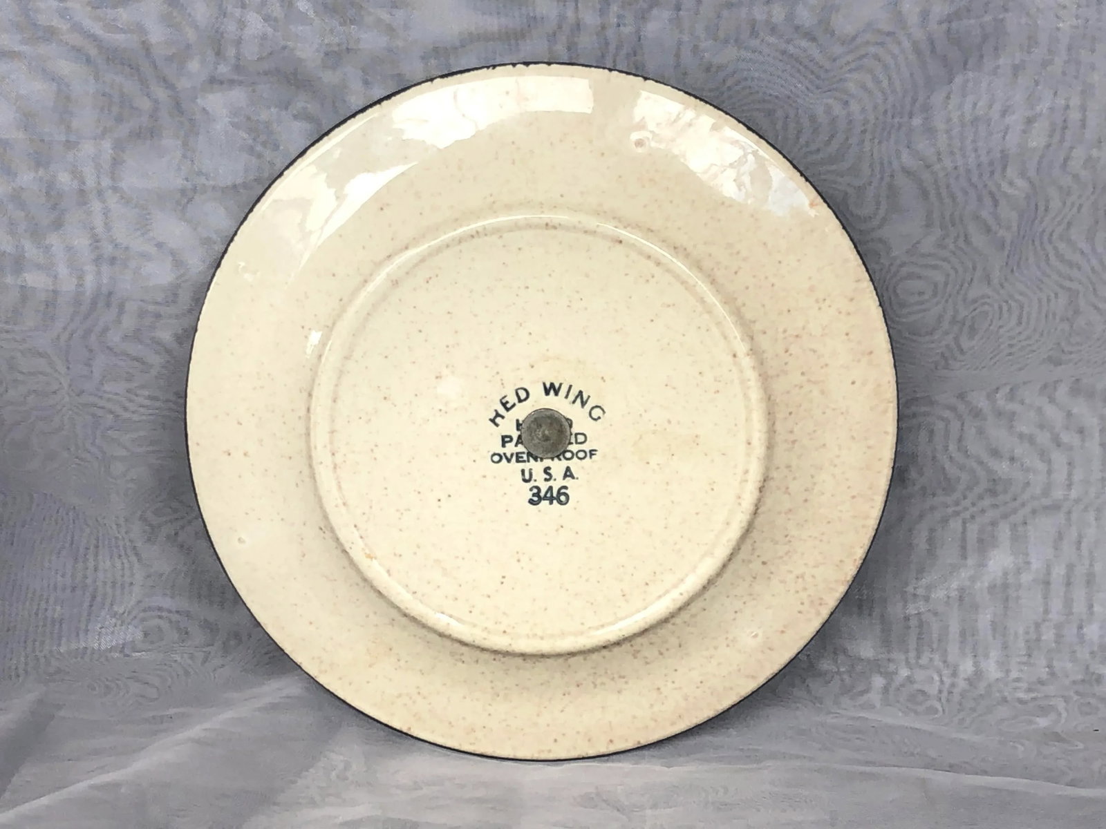 Vintage Red Wing Art Pottery Dish With Handle - 6