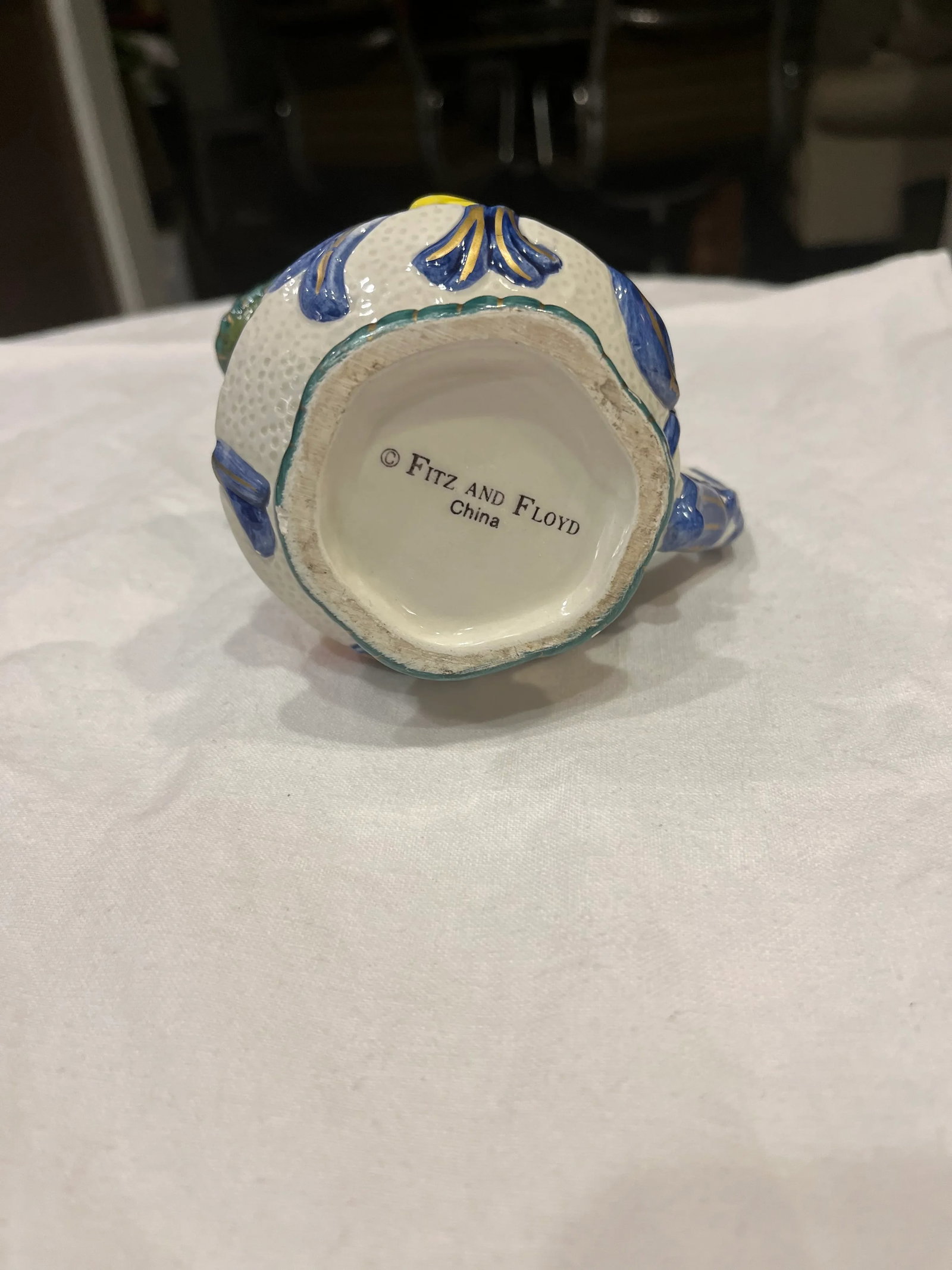 Vintage Fitz and Floyd Florentine Fruit Cream and Sugar Set- 2 Pieces - 7